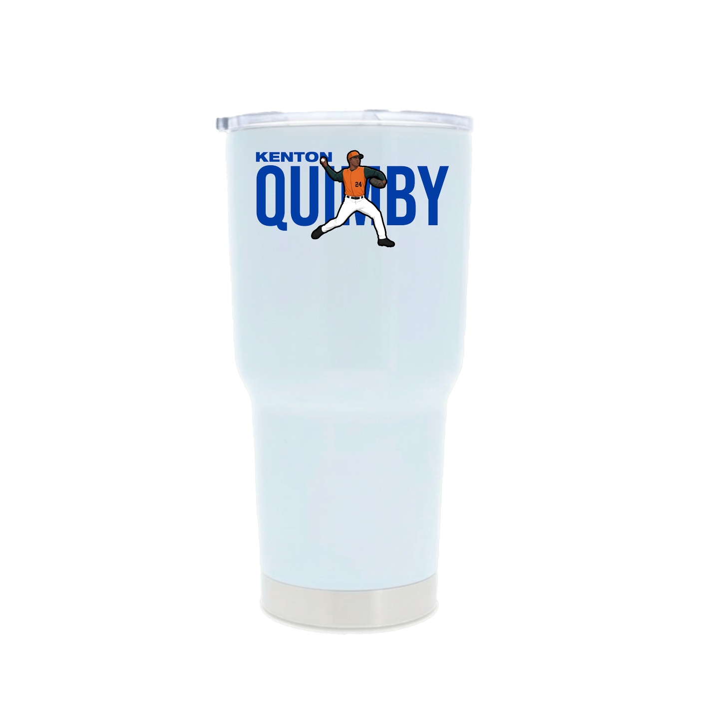 30oz Stainless Steel Tumbler — Player Name in White