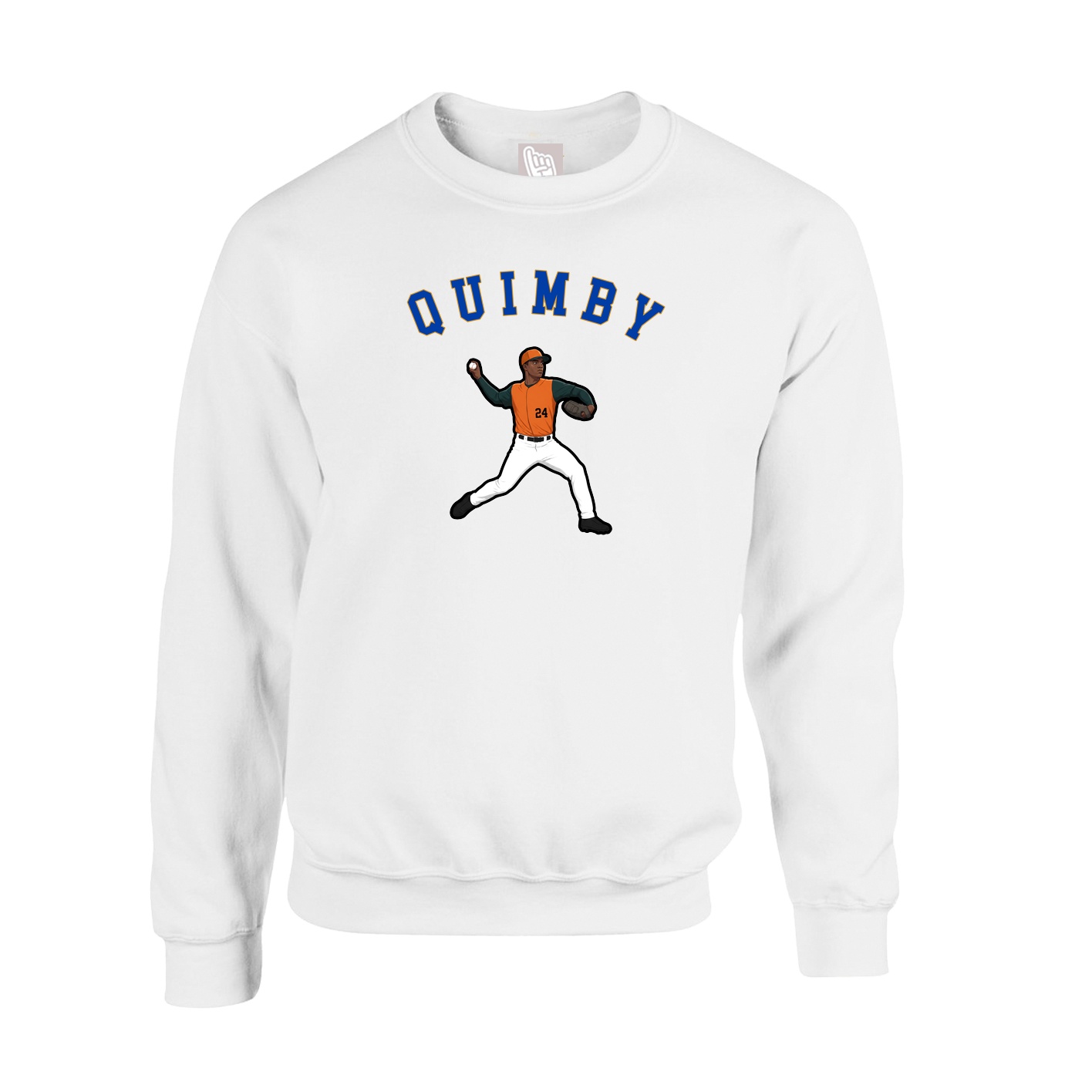 Fleece Crew — Shirsey Arch in White