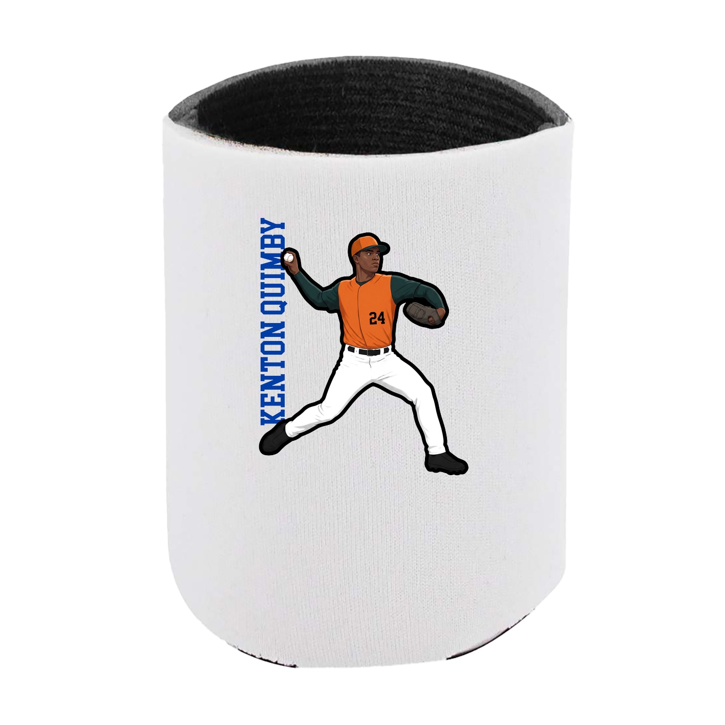 Can Holder — Name Vertical in White