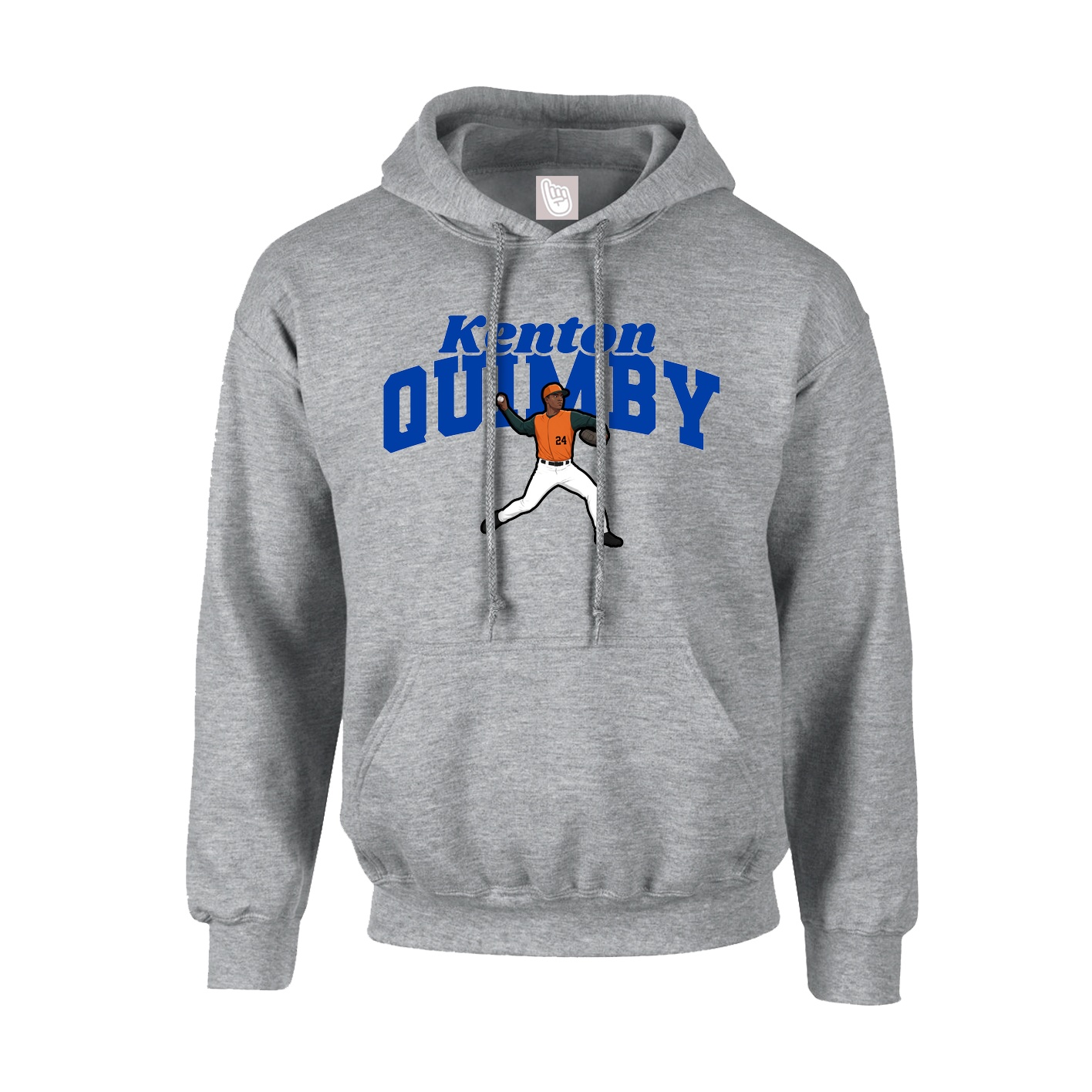 Youth Hoodie — Signature Arch in Grey