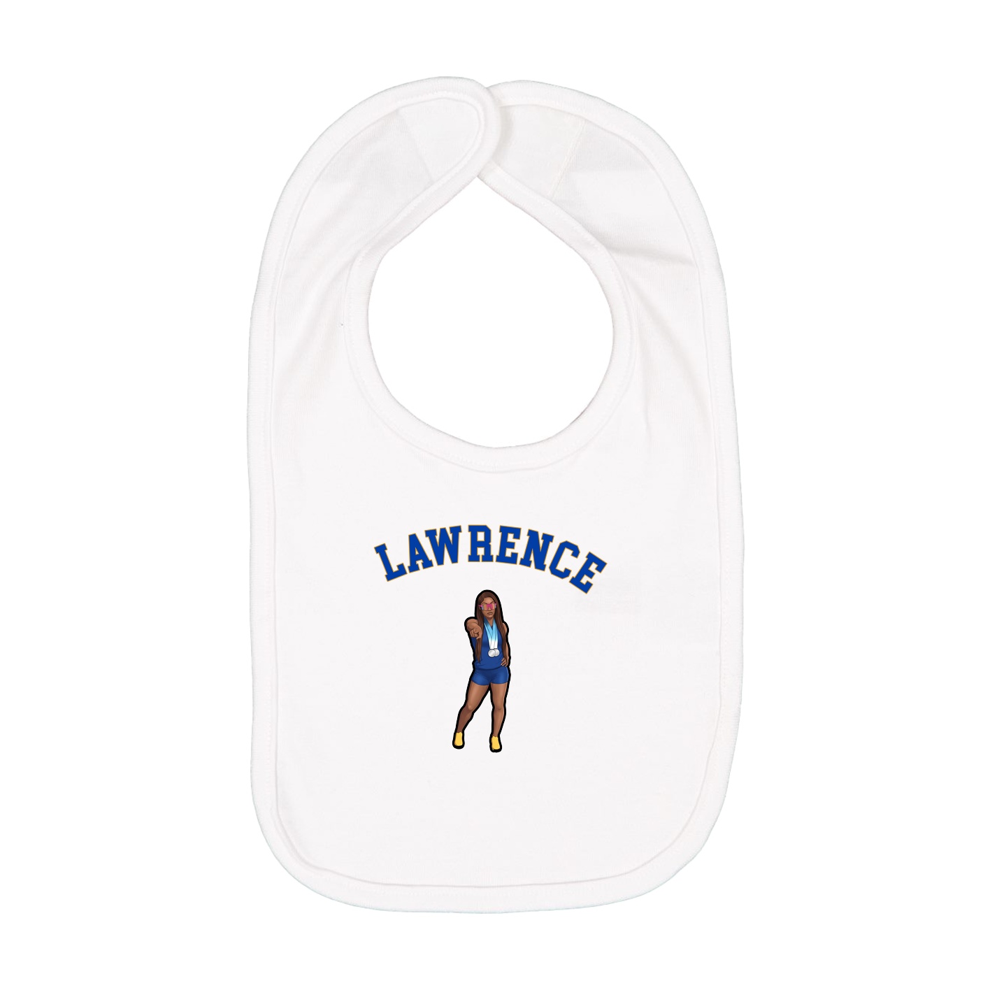 Infant Bib — Shirsey Arch in White