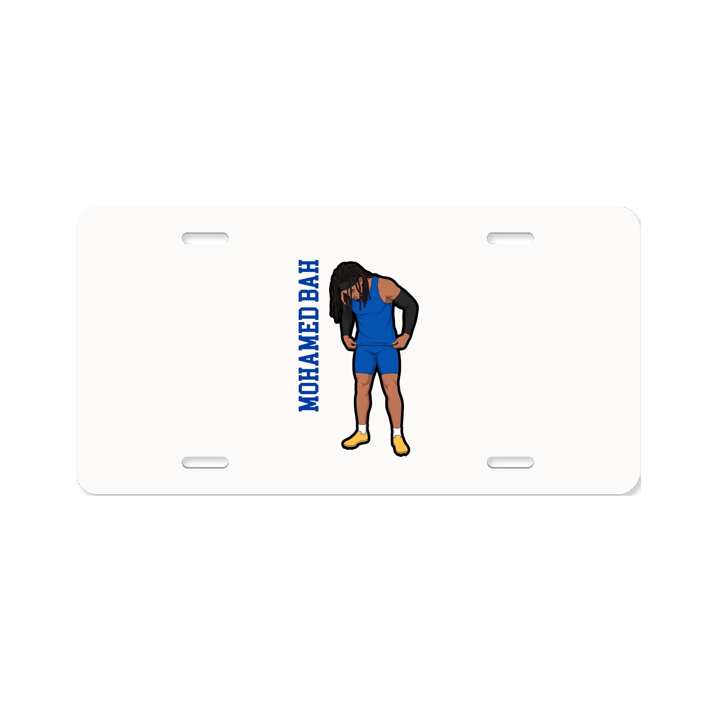 License Plate — Name Vertical in Classic