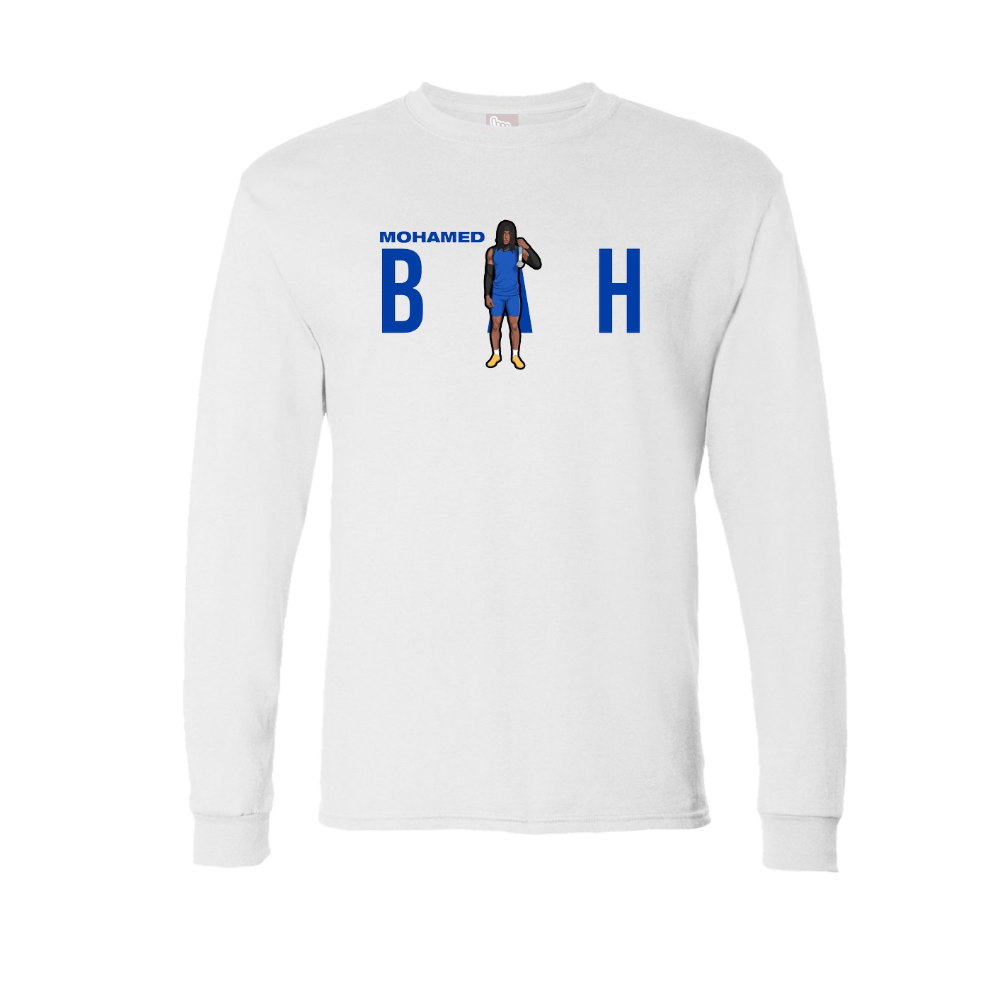 Long Sleeve Tee — Player Name in White
