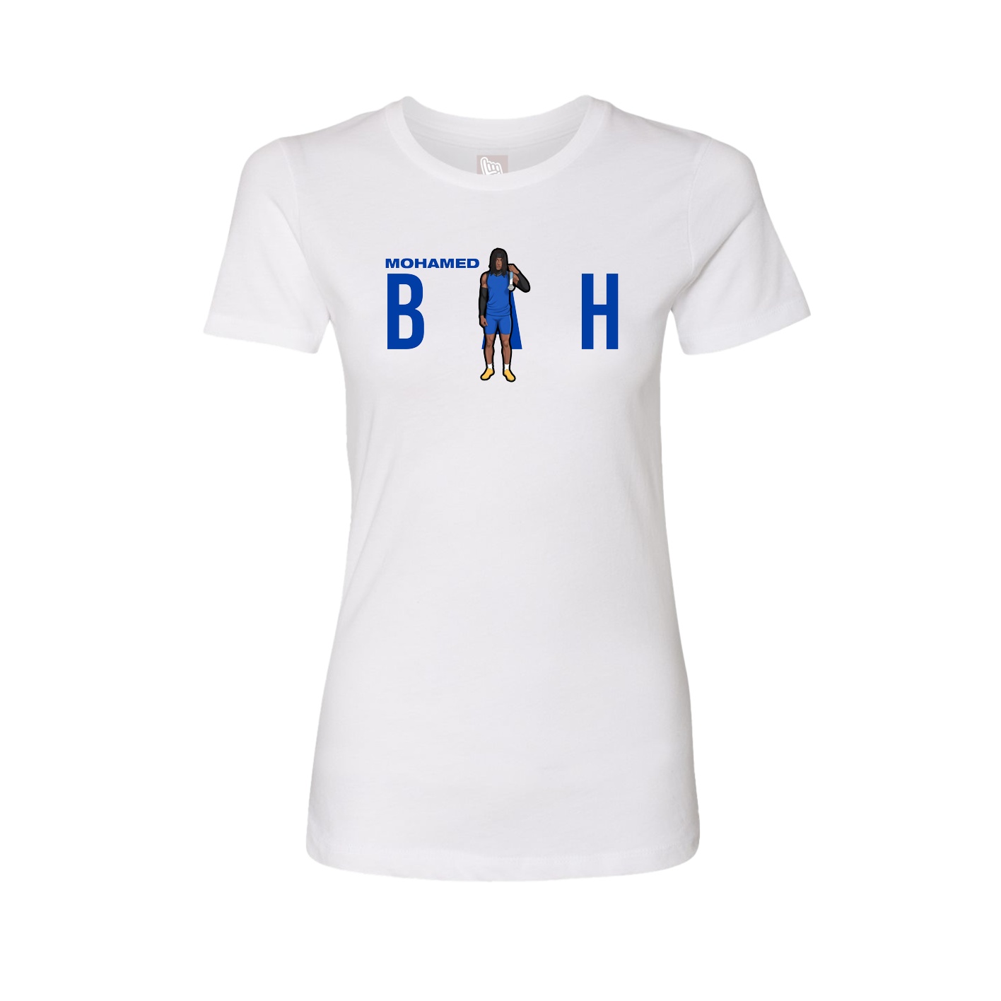 Fitted Women's Tee — Player Name in White