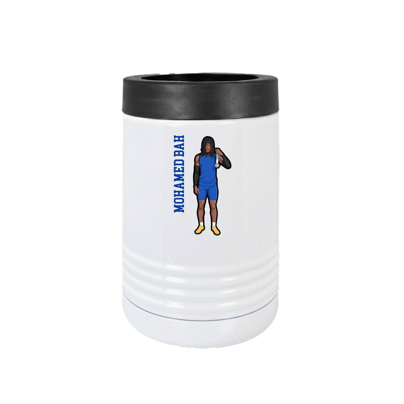 Beverage Holder — Name Vertical in White