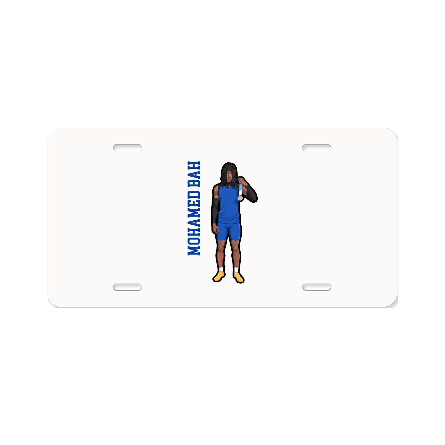 License Plate — Name Vertical in Classic