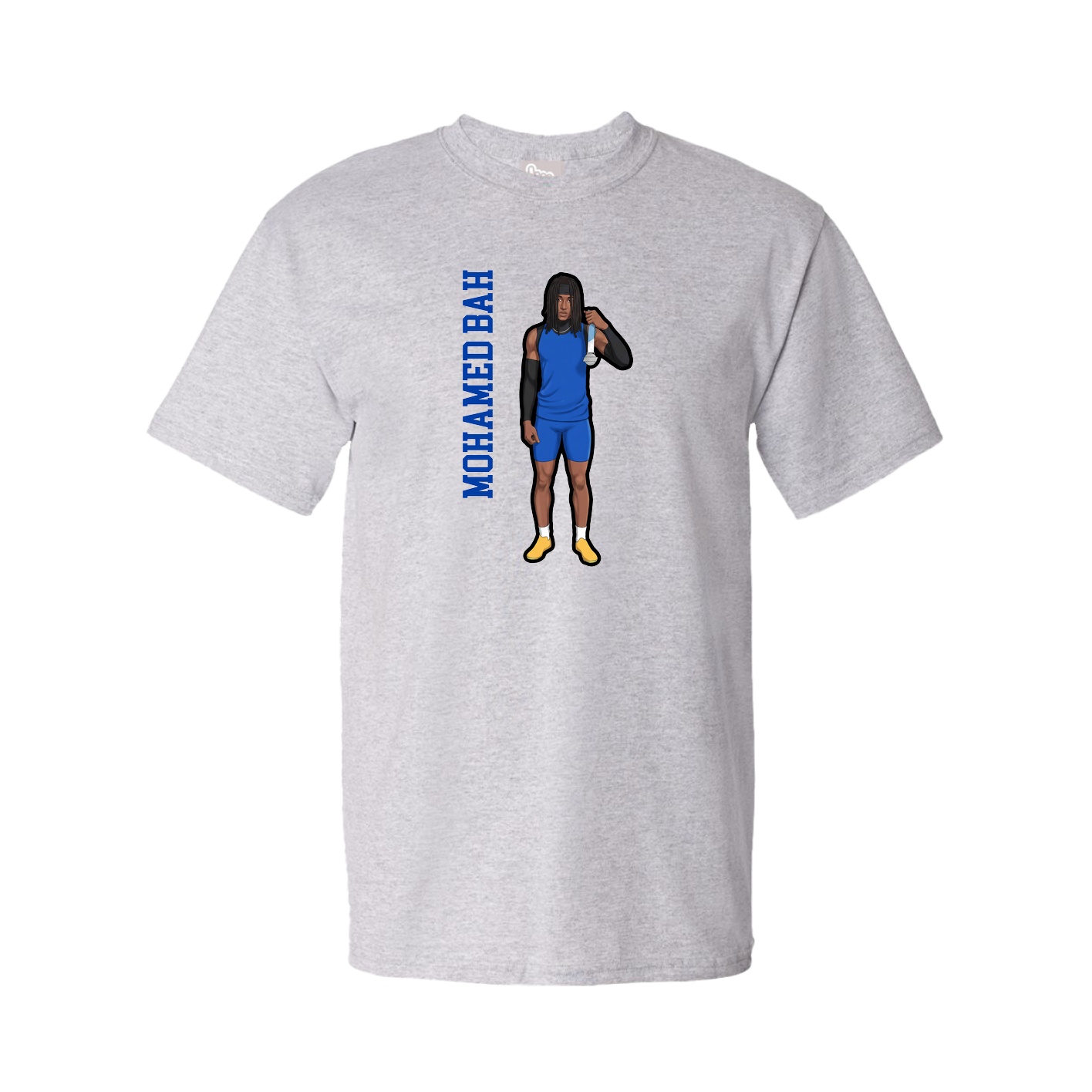 Tee — Name Vertical in Grey