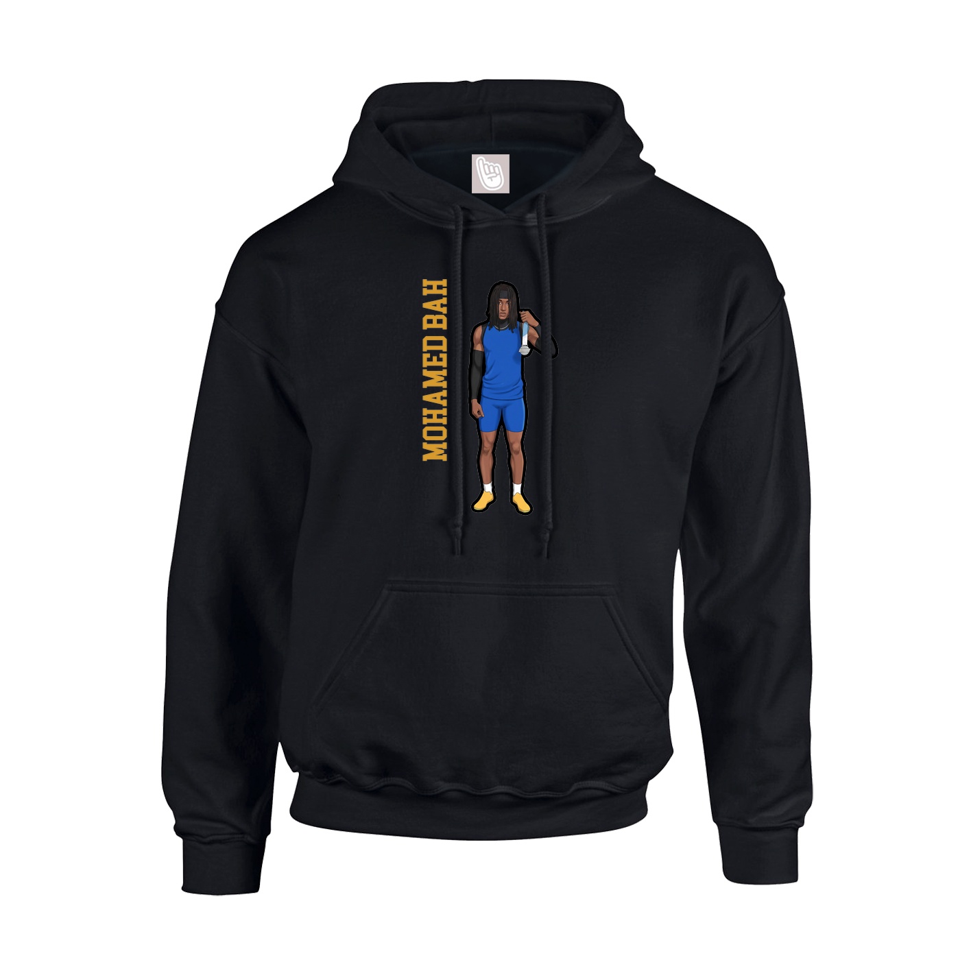 Youth Hoodie — Name Vertical in Black