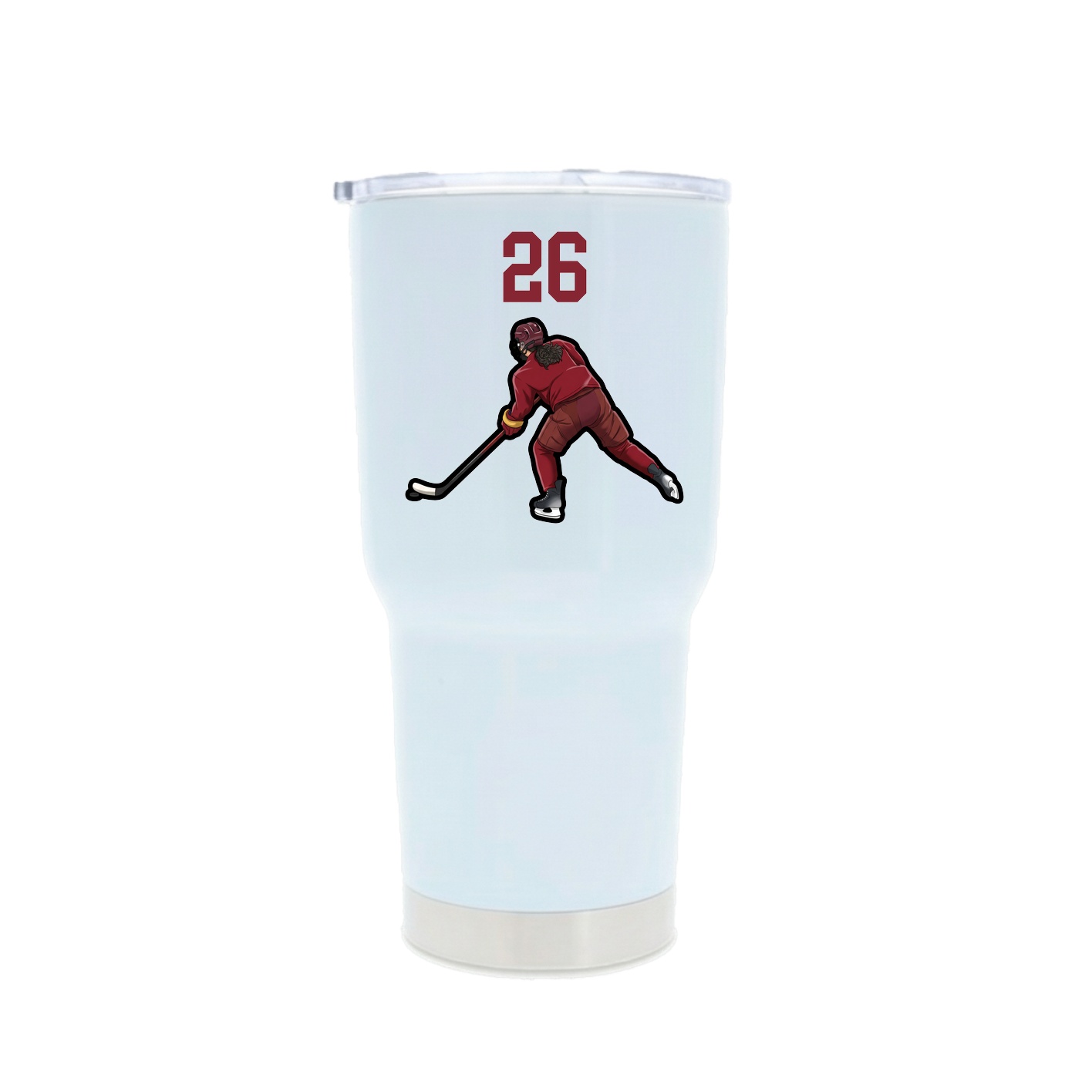 30oz Stainless Steel Tumbler — Number Top in White