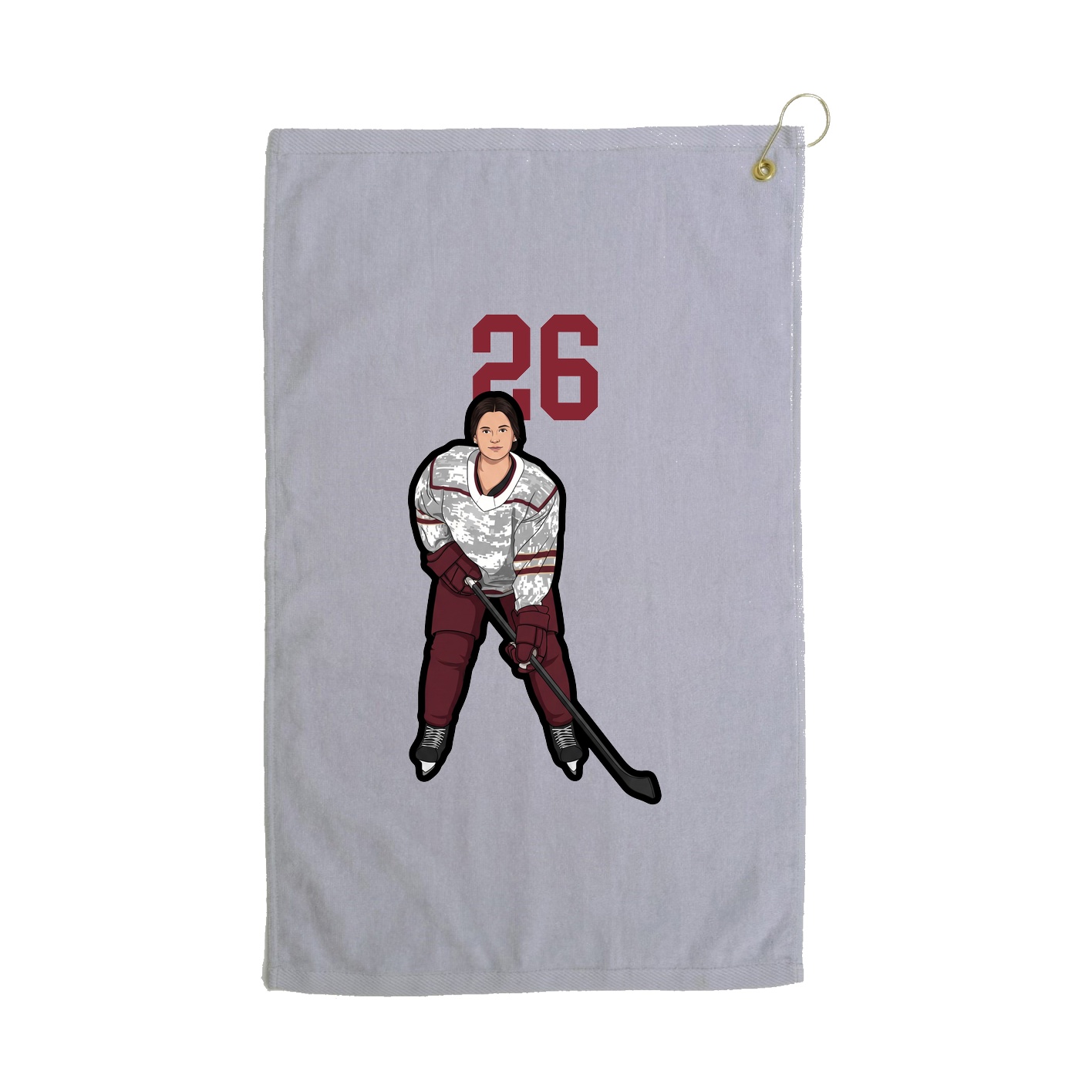 Golf Towel — Number Top in Grey