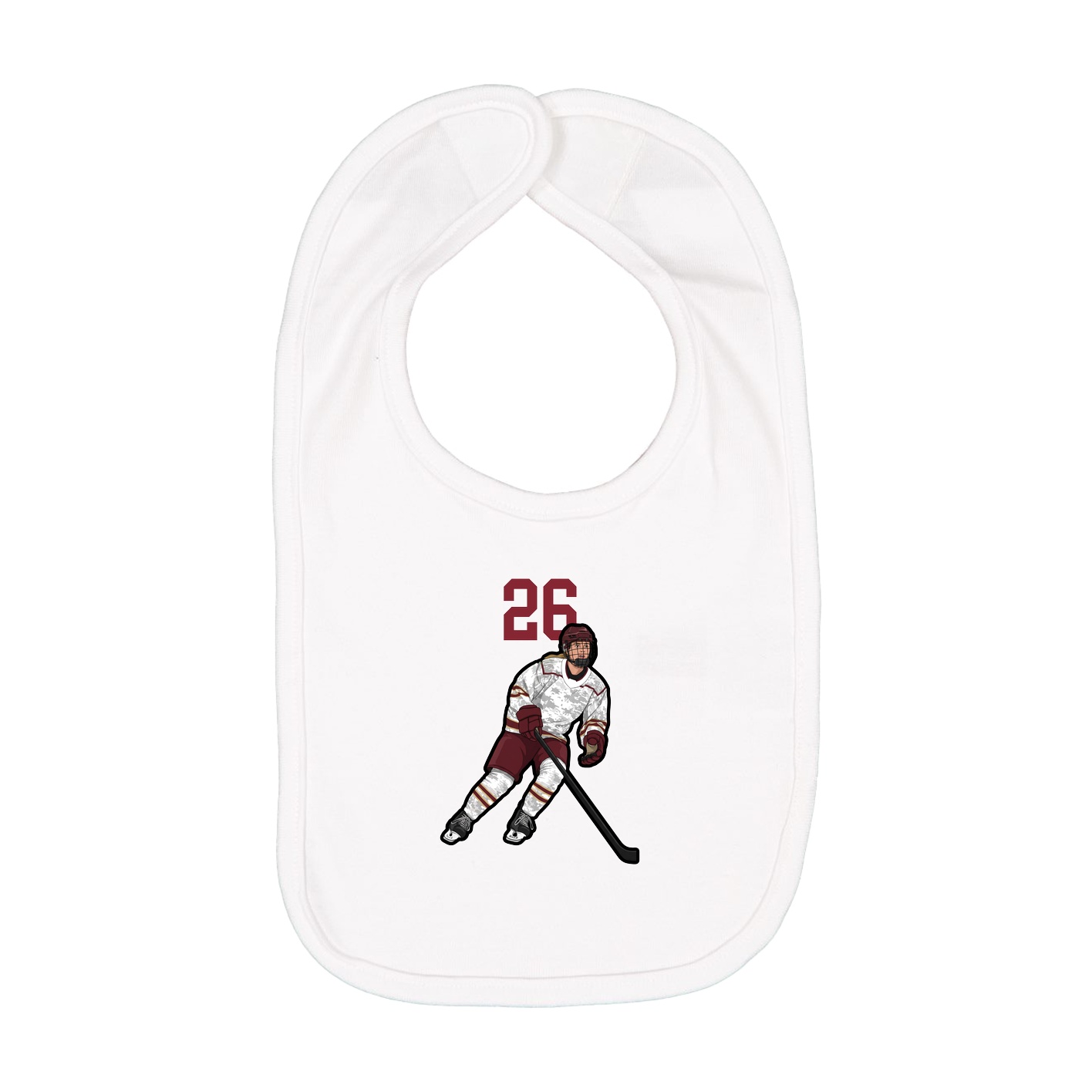 Infant Bib — Number Top in White