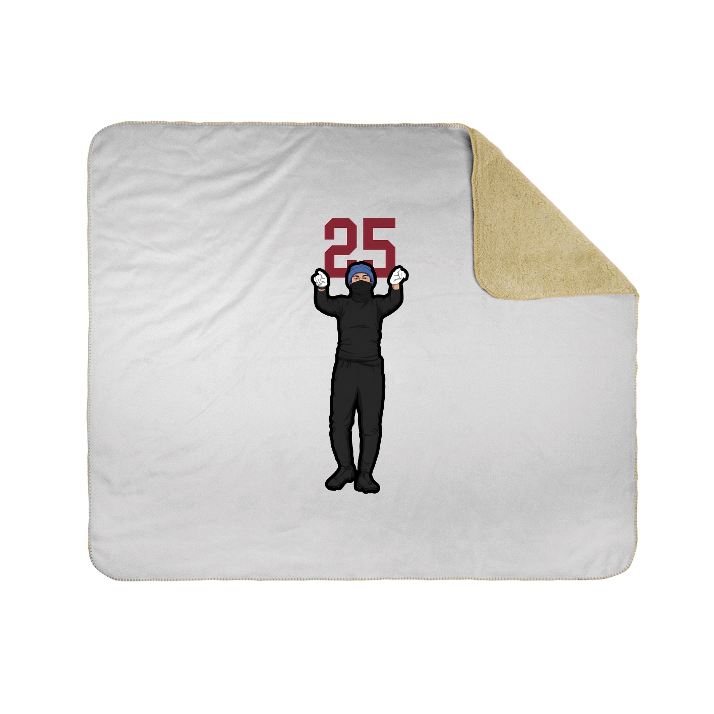 Throw Blanket — Number Top in White