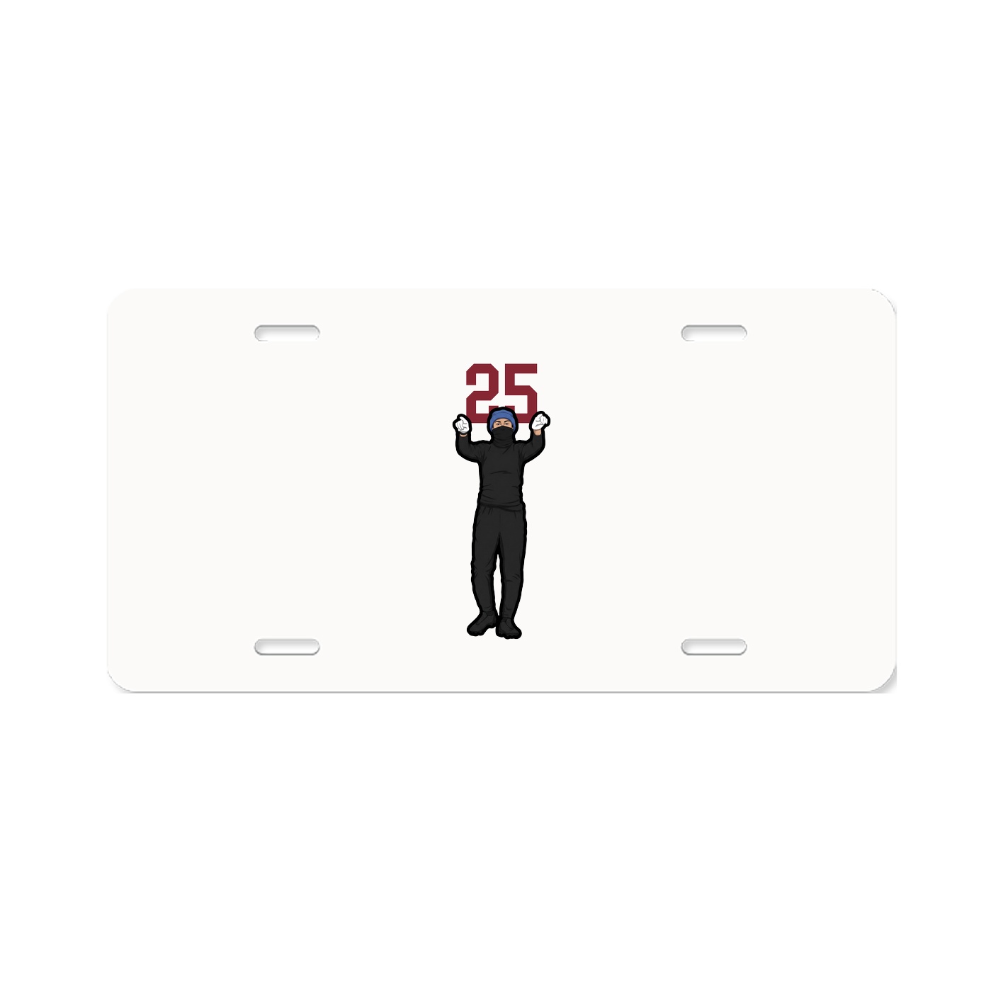 License Plate — Number Top in Classic