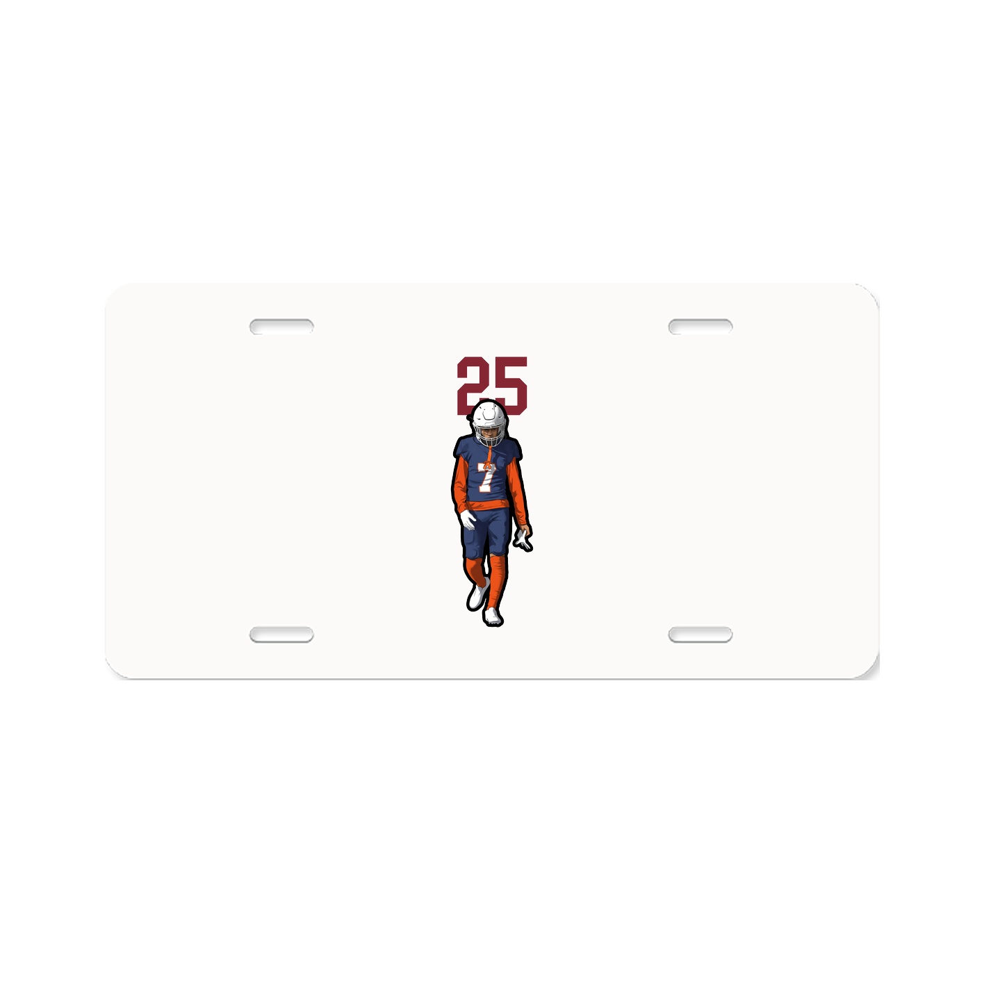 License Plate — Number Top in Classic