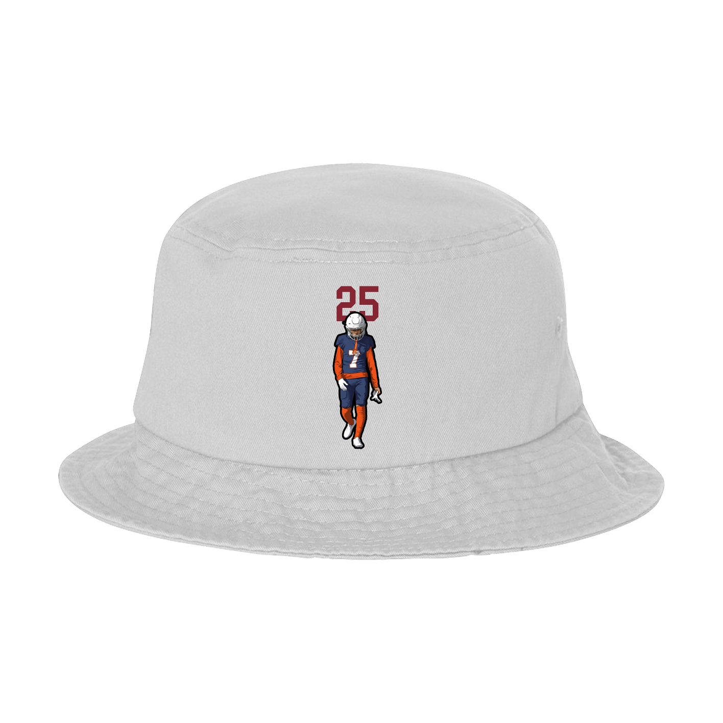 Bucket Cap — Number Top in White