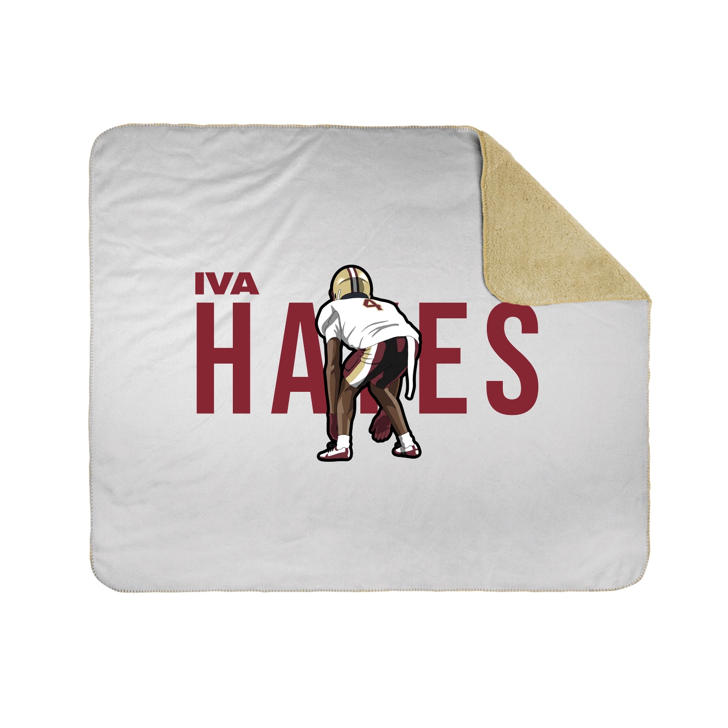 Throw Blanket — Player Name in White