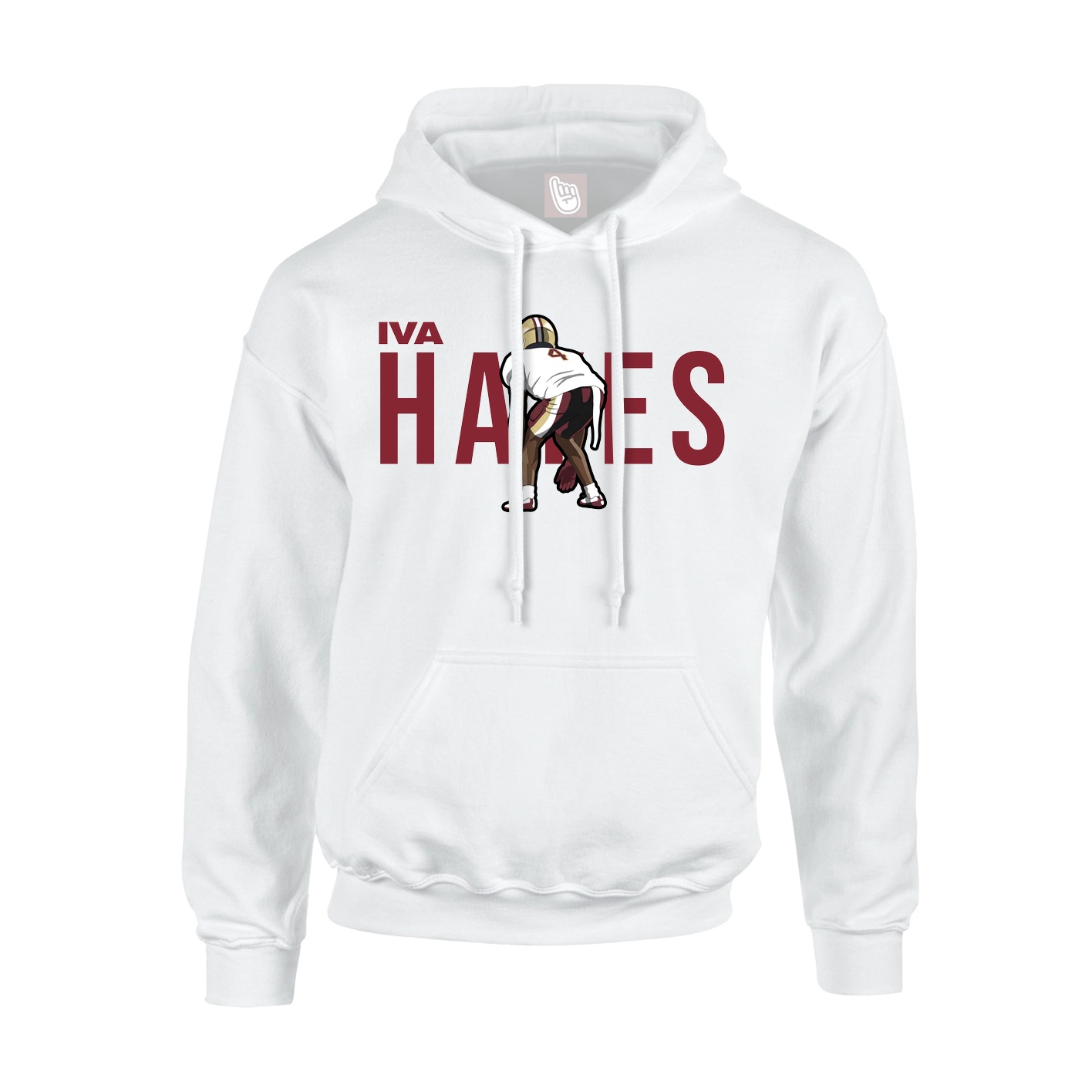 Youth Hoodie — Player Name in White