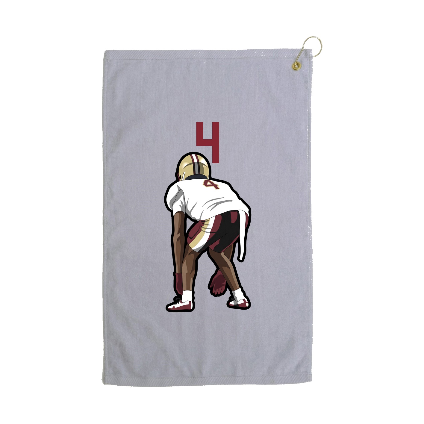 Golf Towel — Number Top in Grey