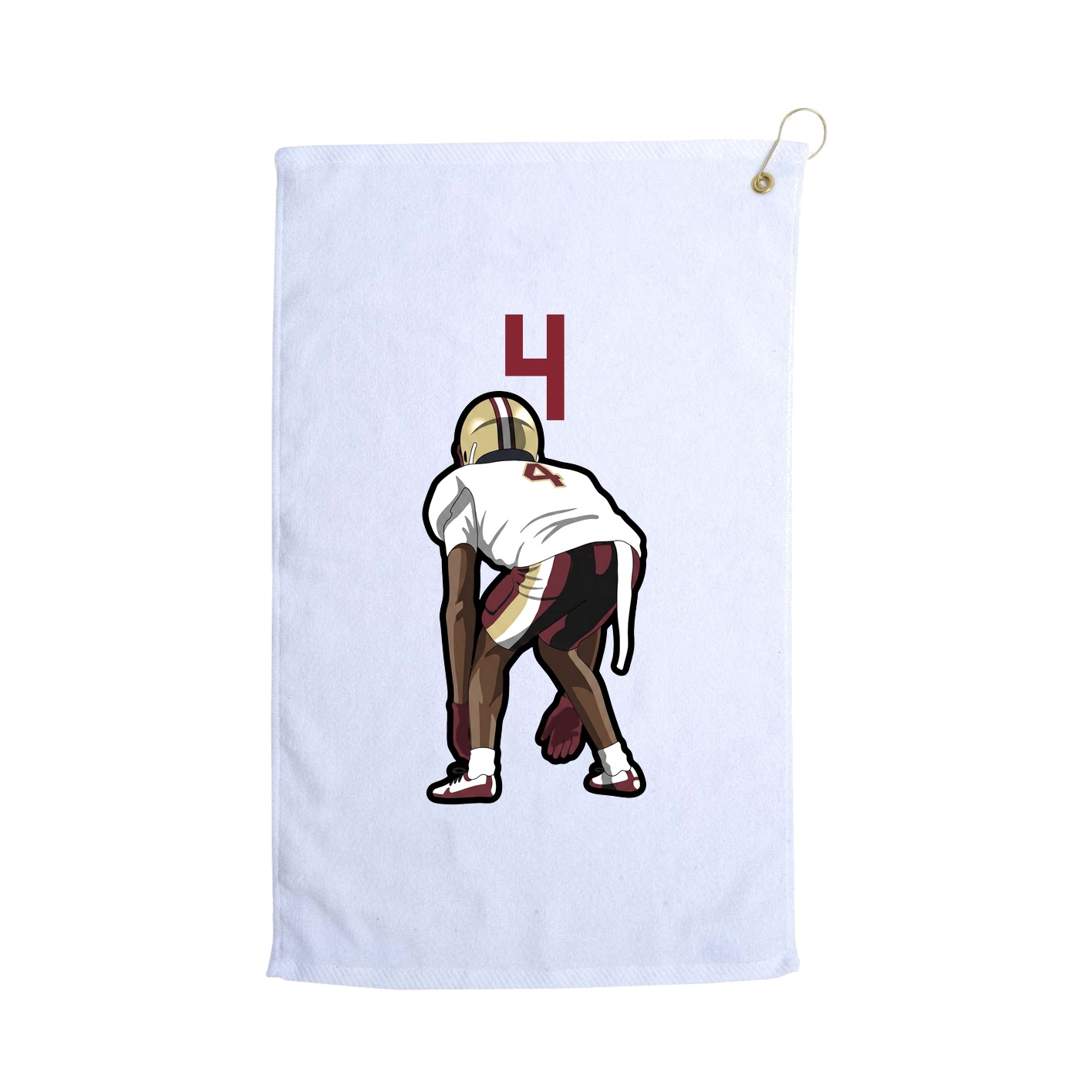 Golf Towel — Number Top in White