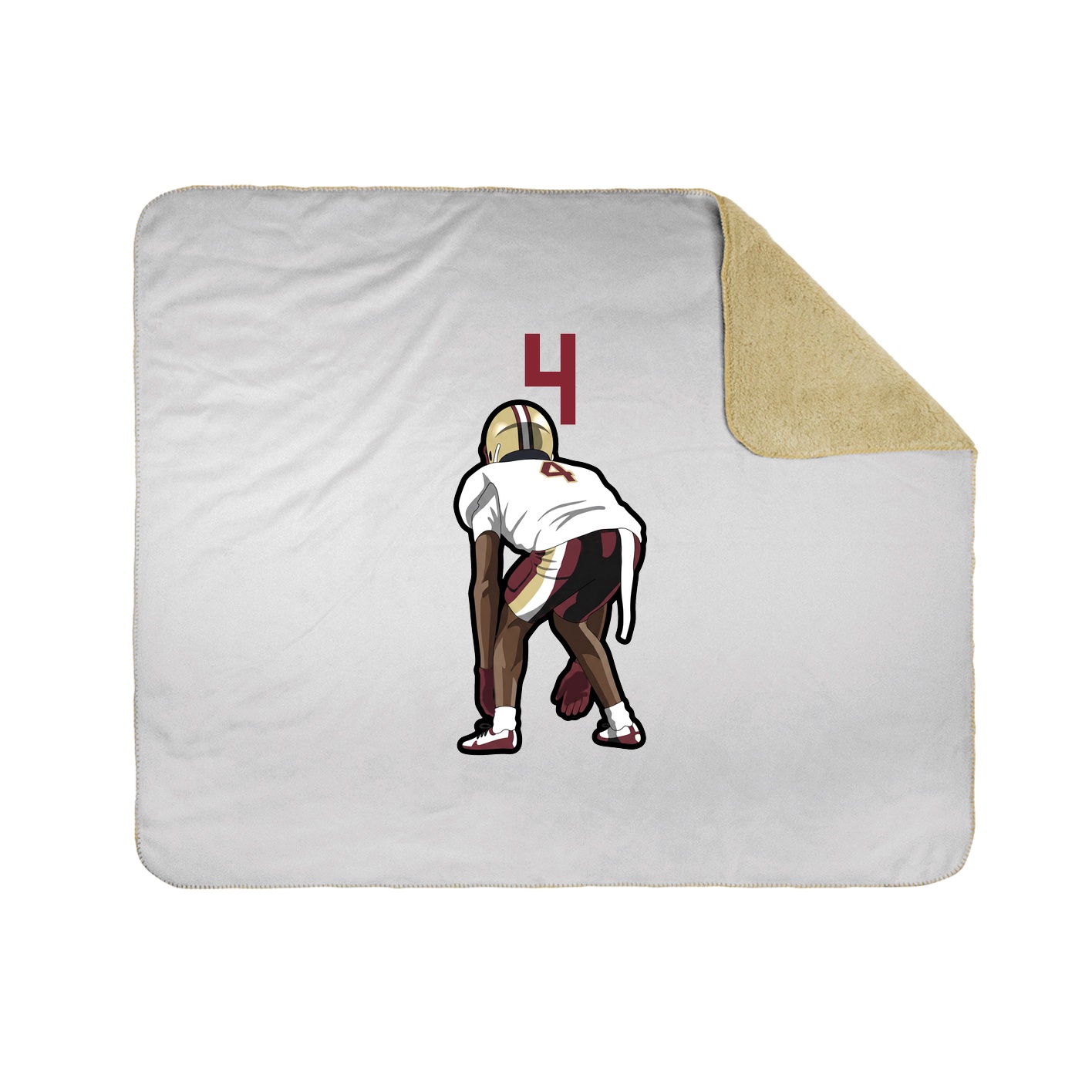 Throw Blanket — Number Top in White