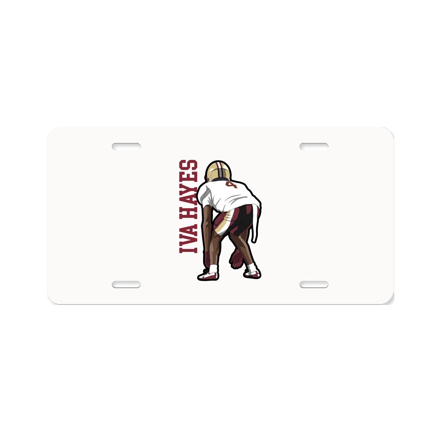 License Plate — Name Vertical in Classic