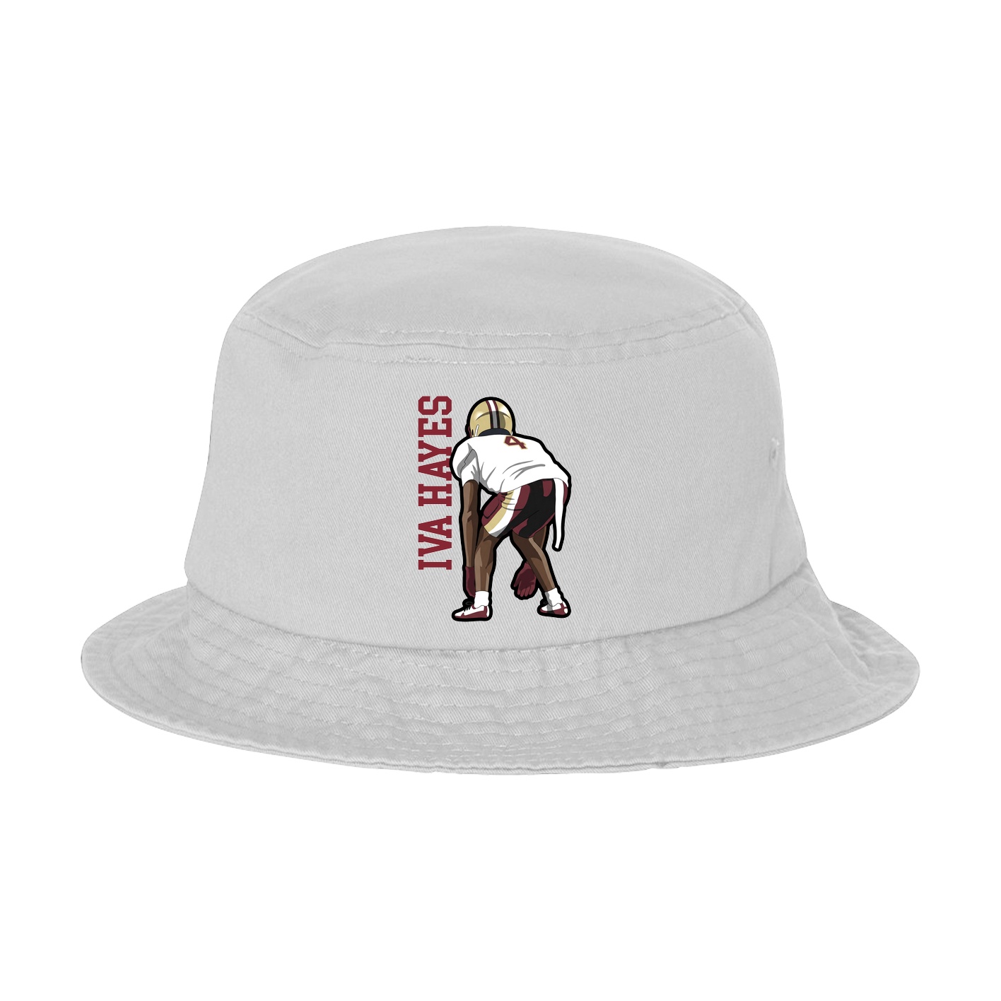 Bucket Cap — Name Vertical in White