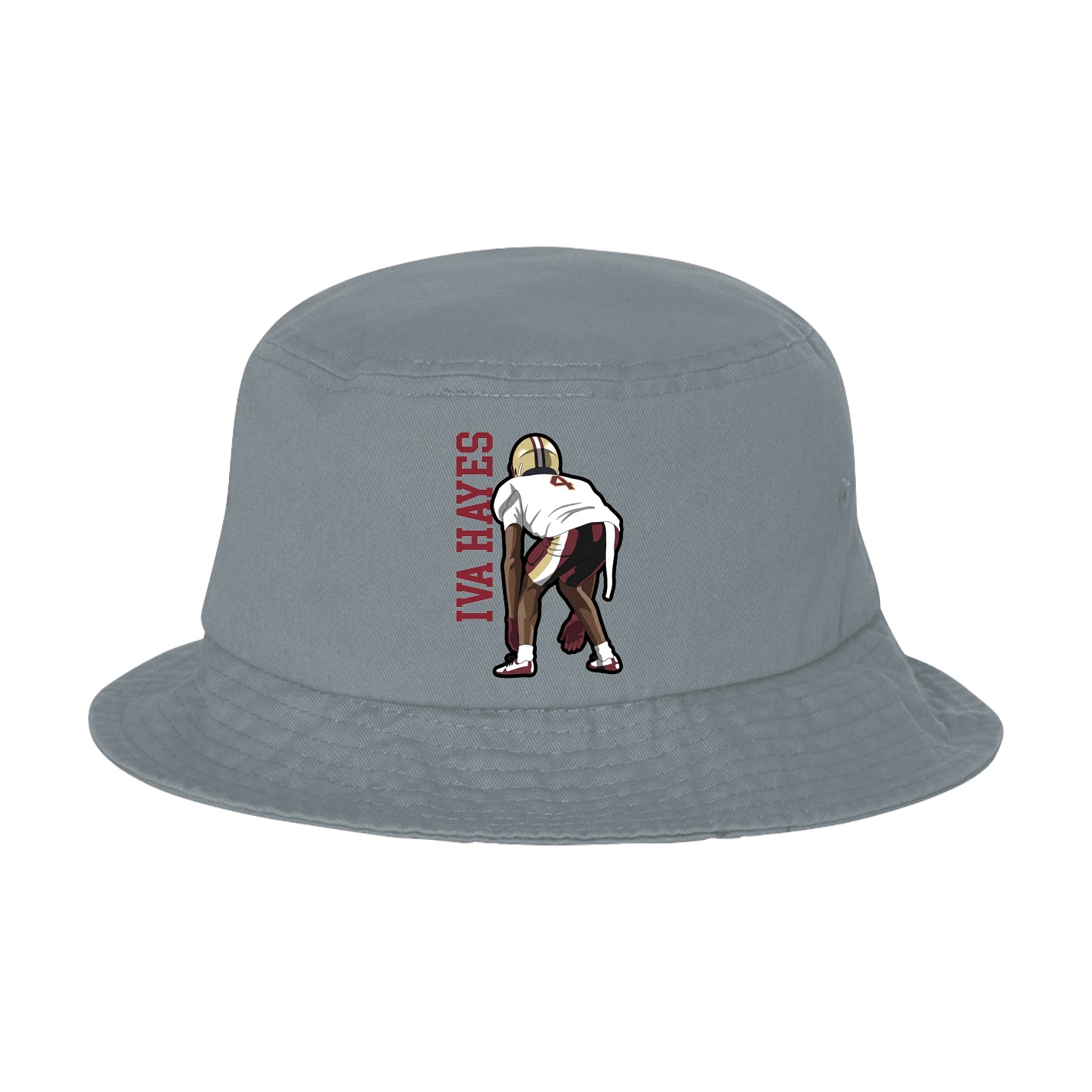Bucket Cap — Name Vertical in Grey