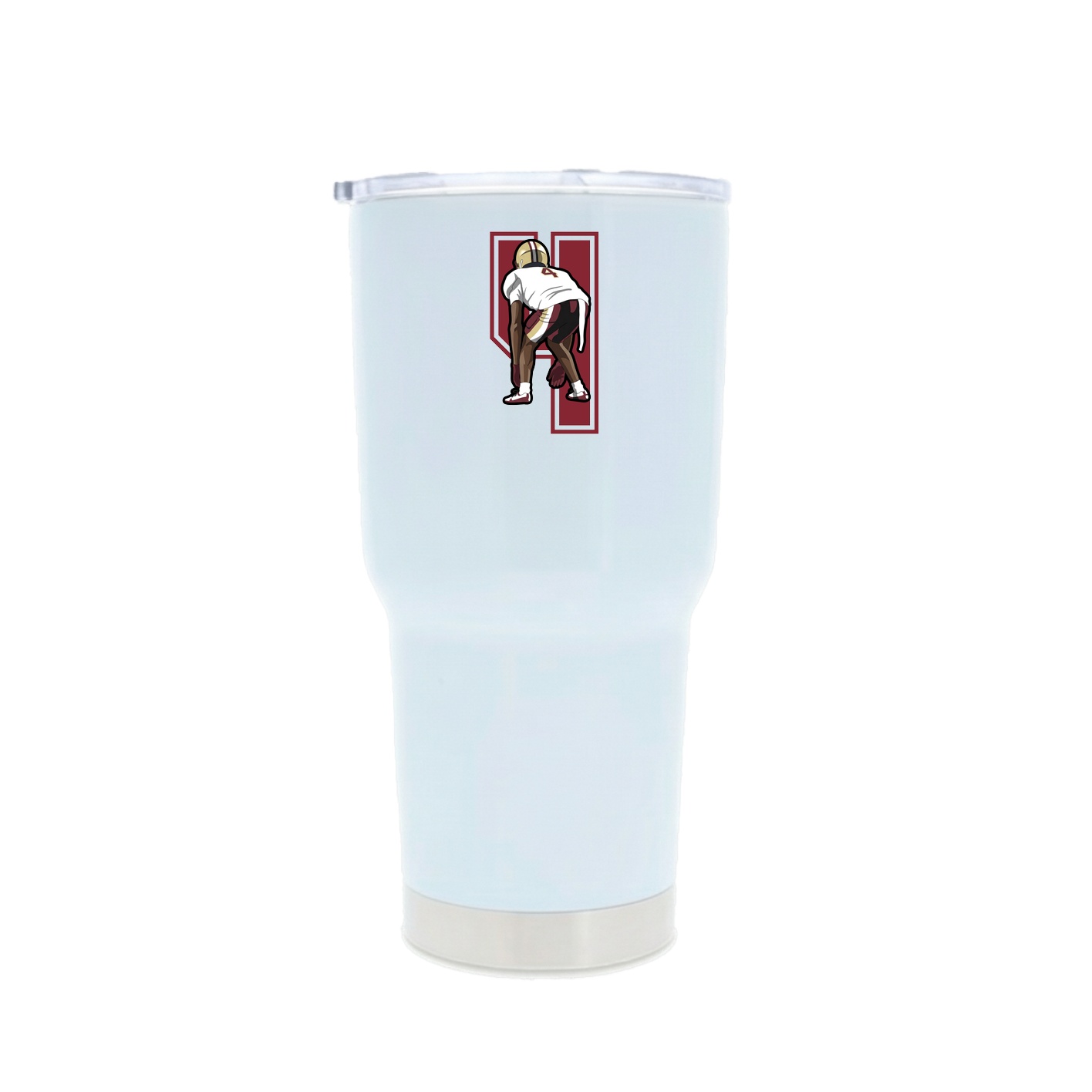 30oz Stainless Steel Tumbler — Number in White