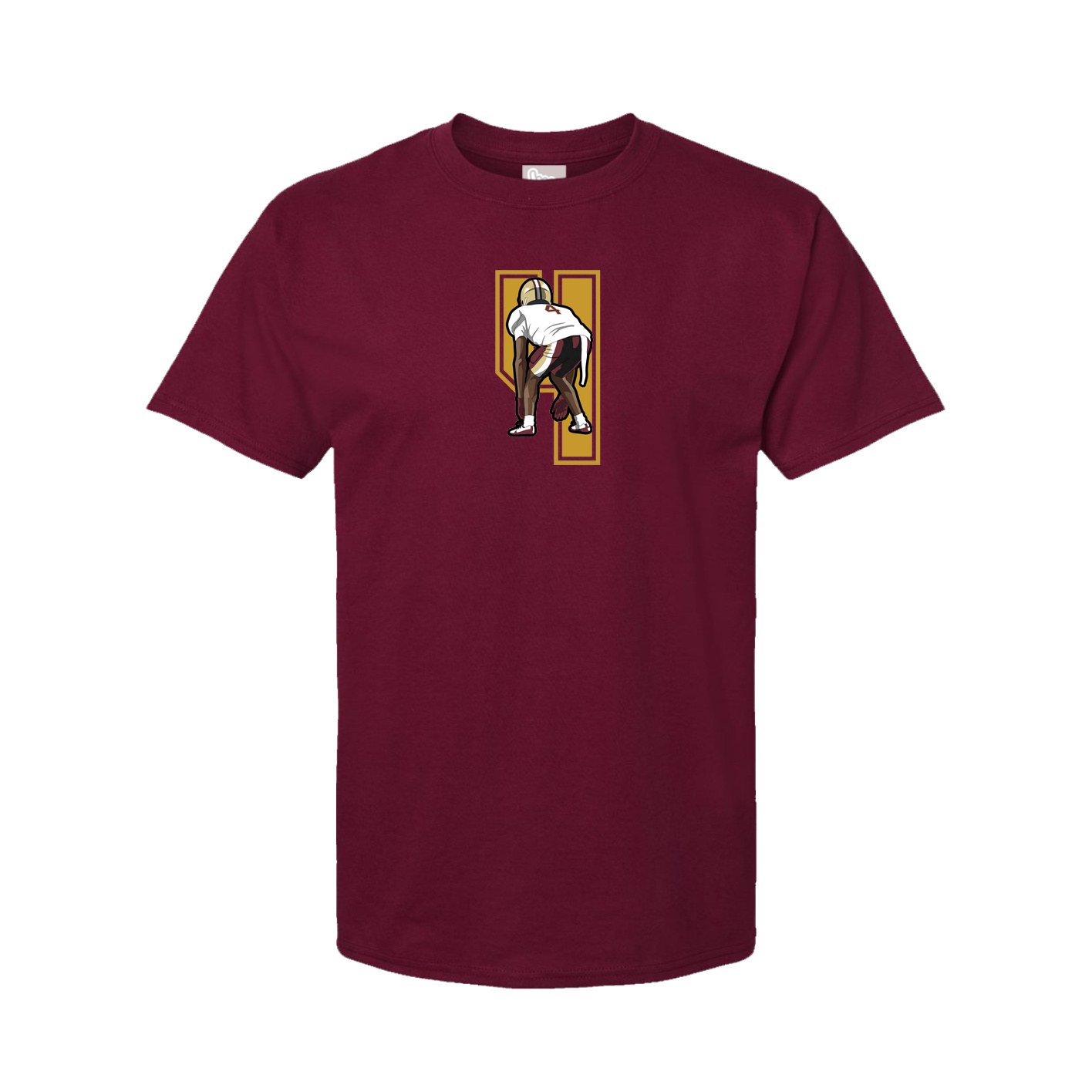 Youth Tee — Number in Cardinal
