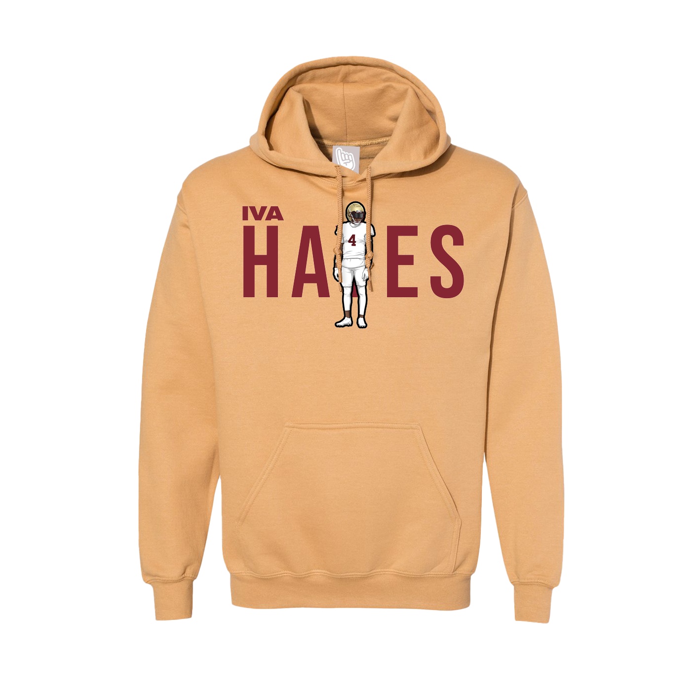 Hoodie — Player Name in Vegas Gold