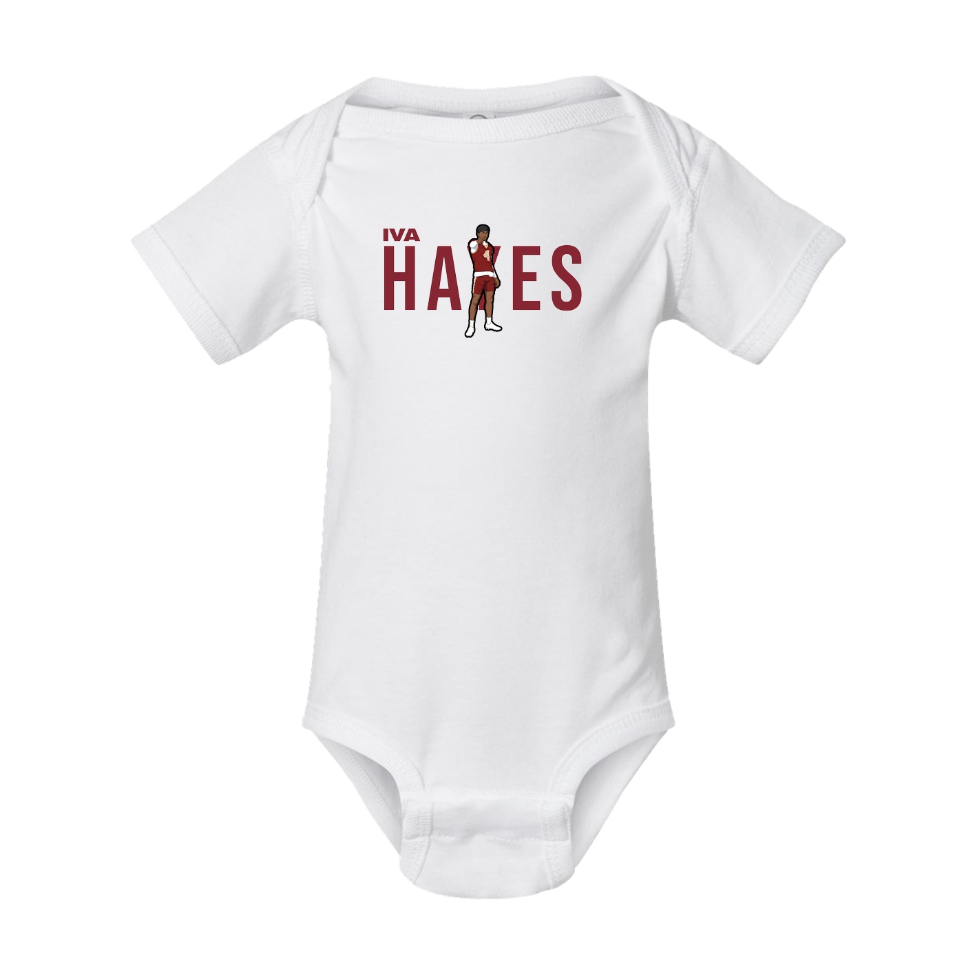 Baby Onesie — Player Name in White