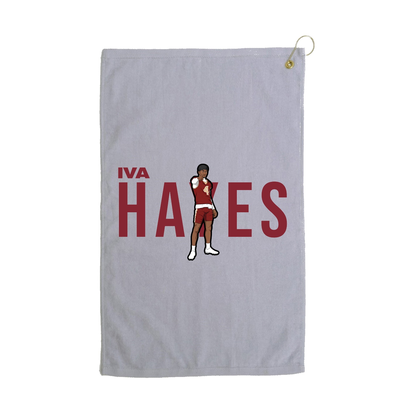 Golf Towel — Player Name in Grey