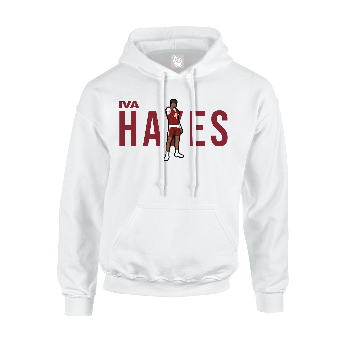 Youth Hoodie — Player Name in White
