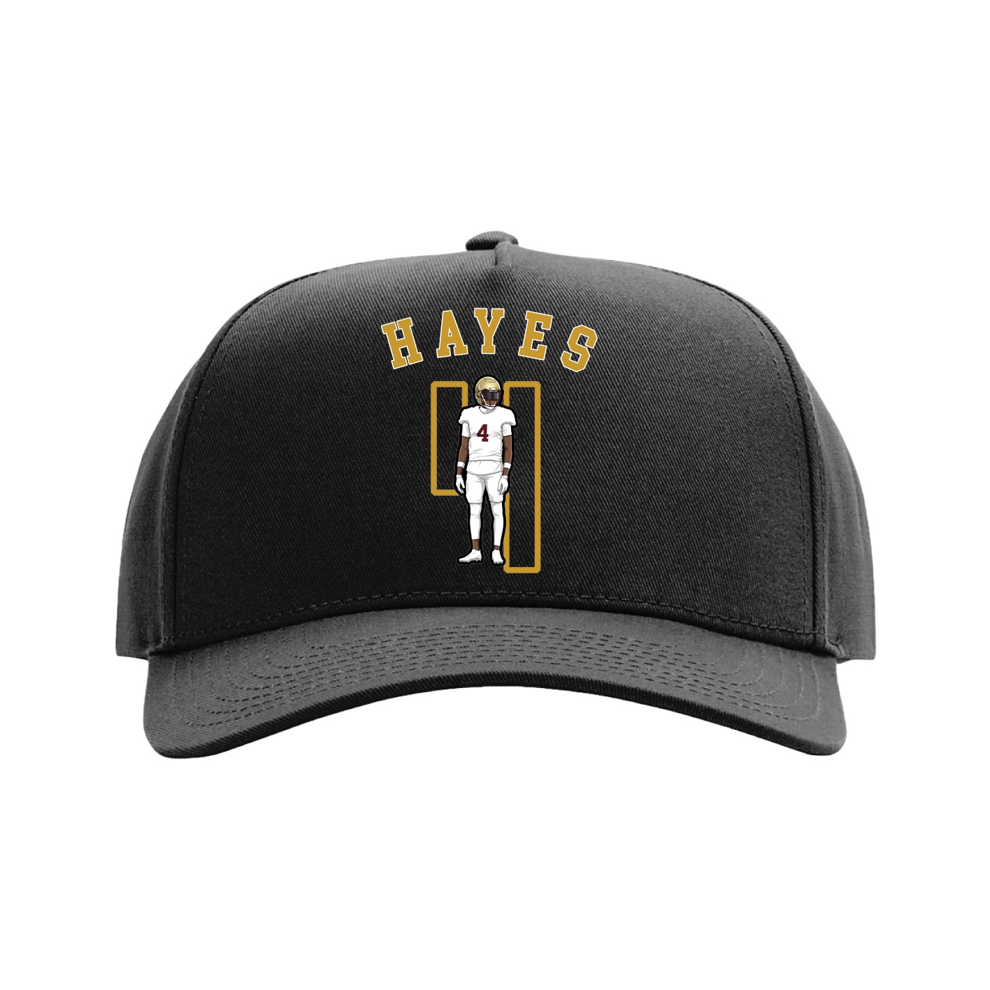 Full Fabric Five-Panel Champ Cap — Shirsey Arch in Black