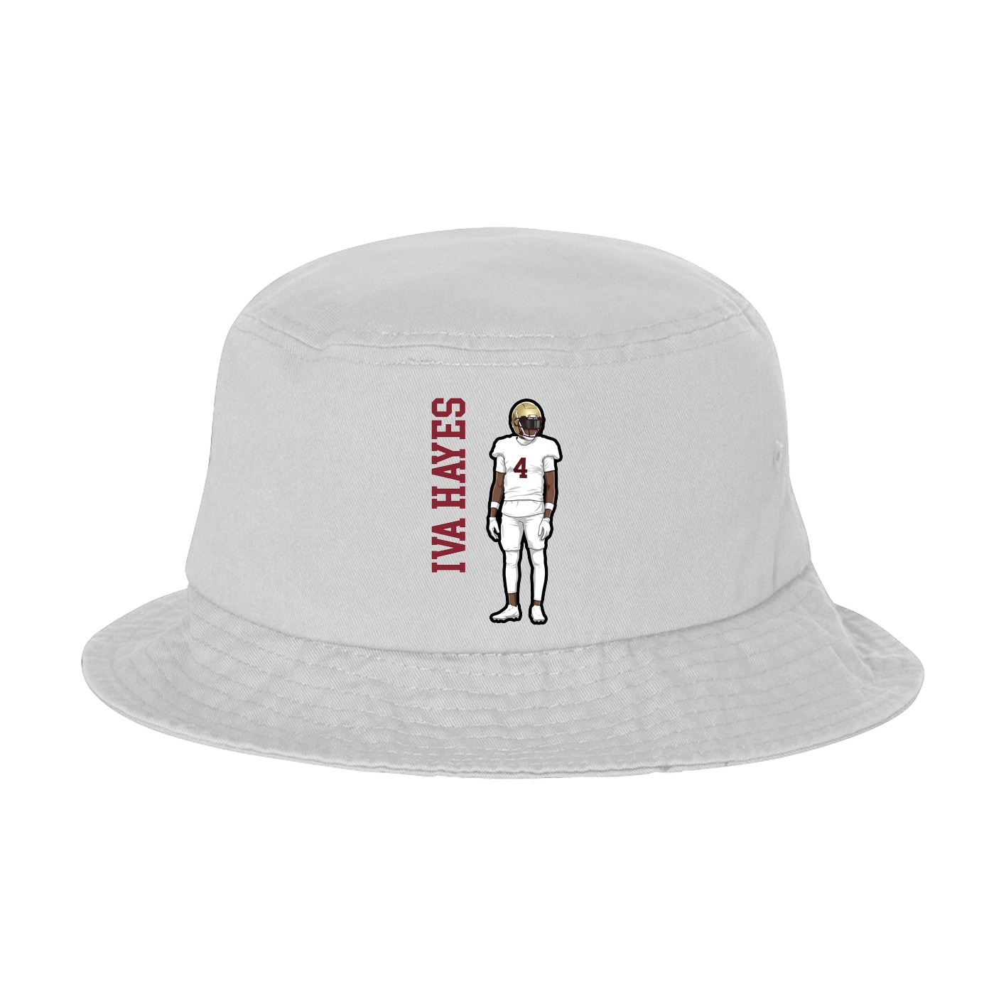 Bucket Cap — Name Vertical in White
