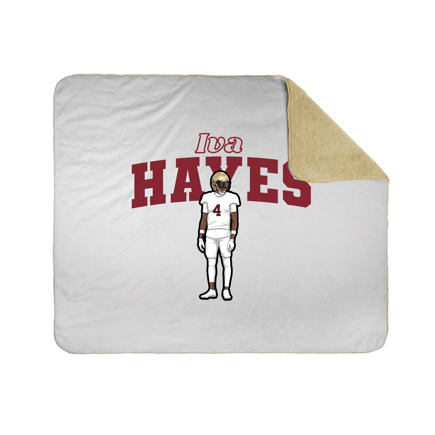 Throw Blanket — Name Arch in White