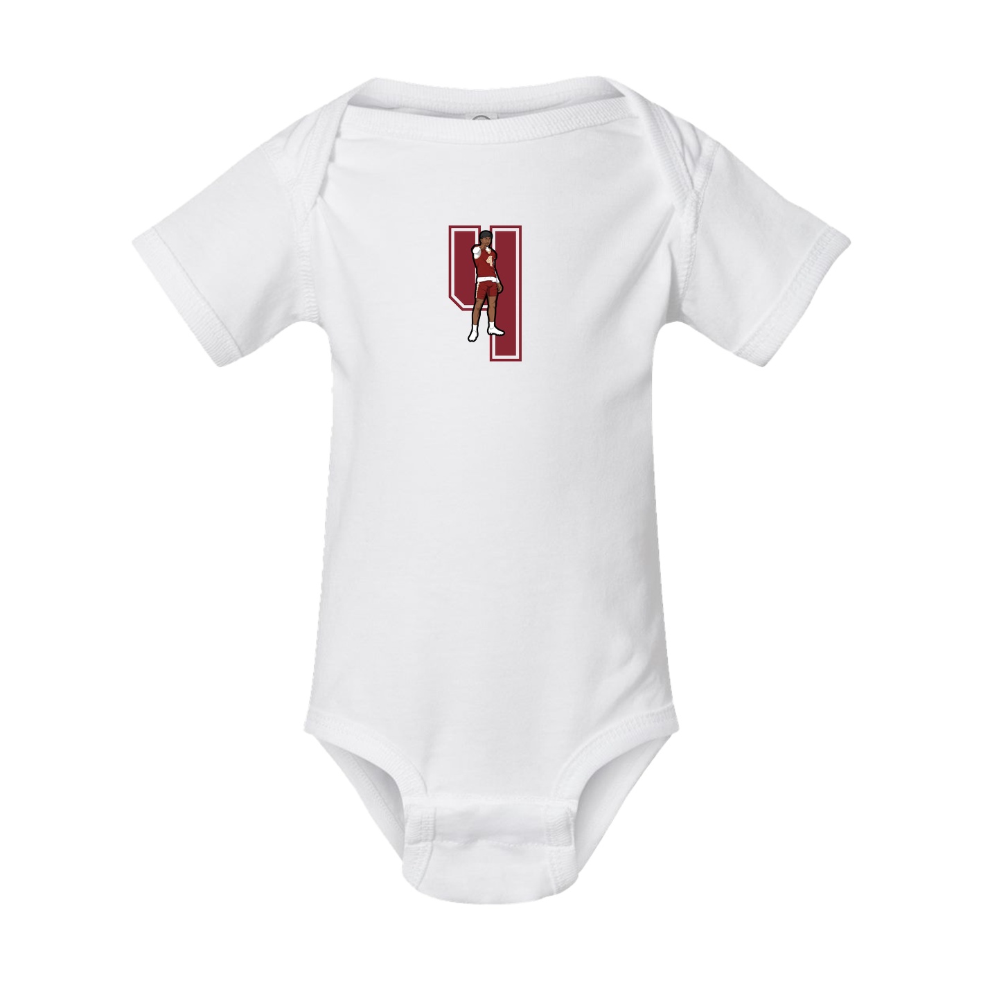 Baby Onesie — Number in White