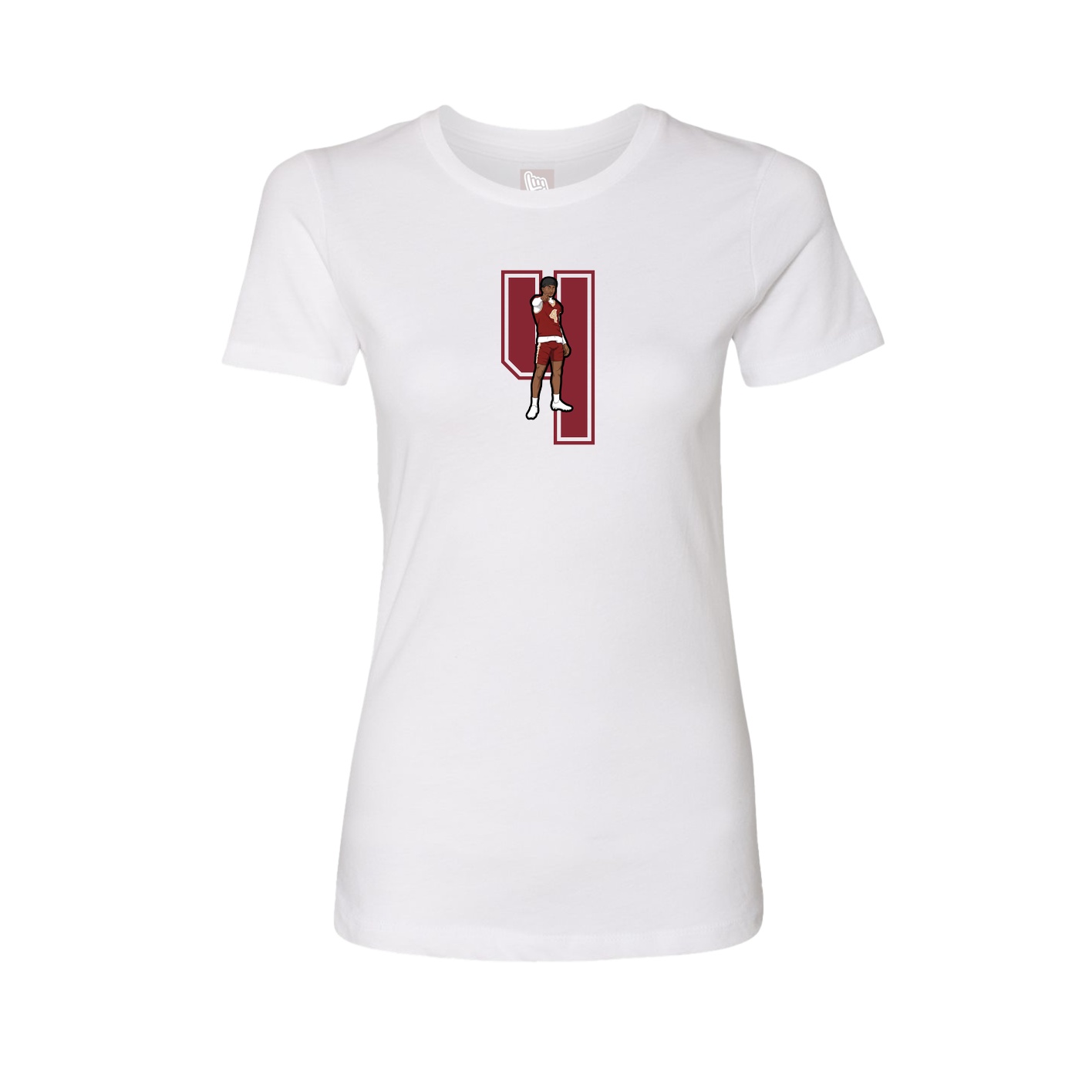 Womens Tee — Number in White