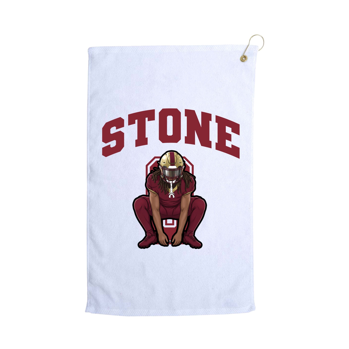 Golf Towel — Number in White
