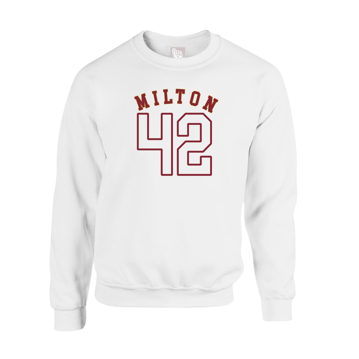 Fleece Crew — Shirsey Arch in White