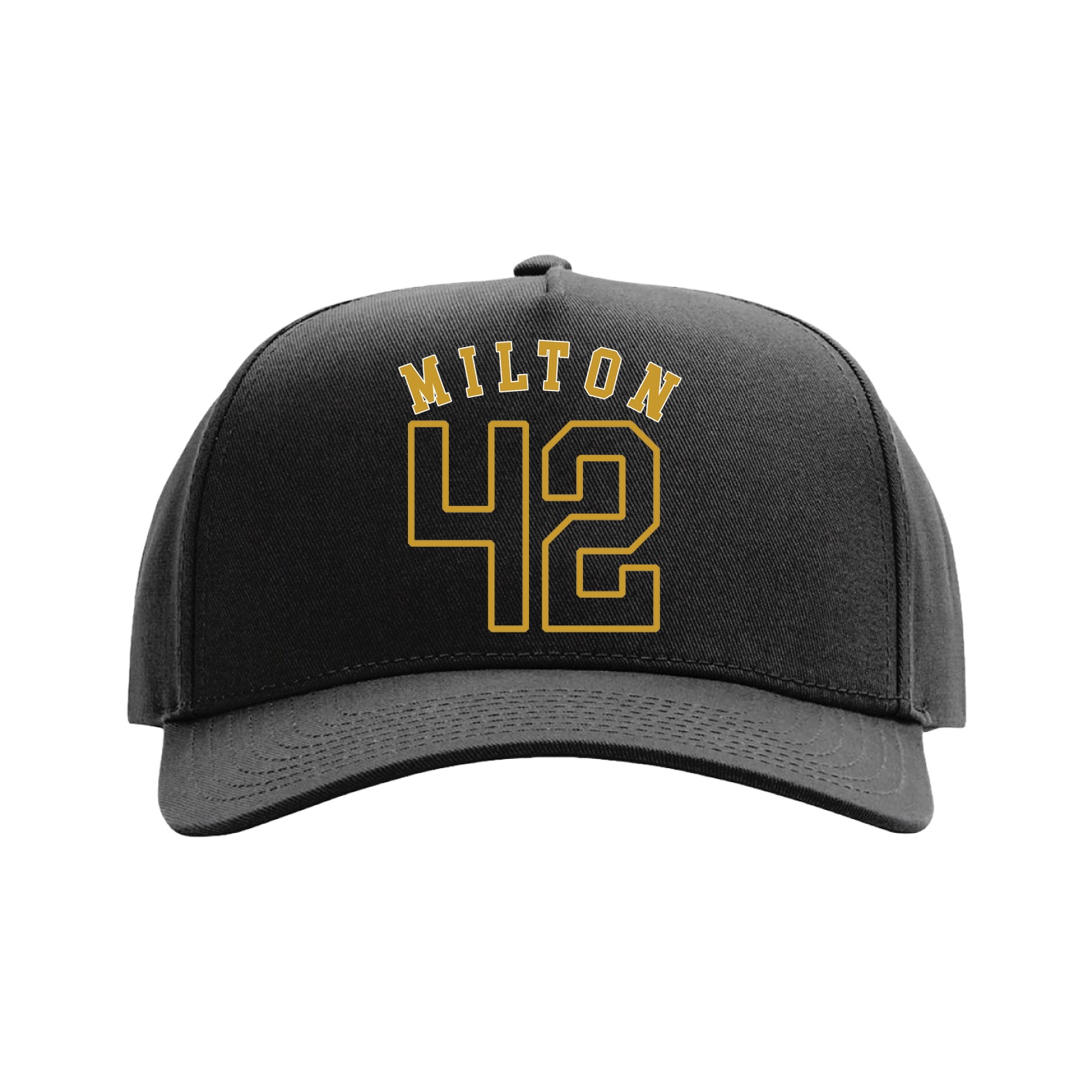 Full Fabric Five-Panel Champ Cap — Shirsey Arch in Black