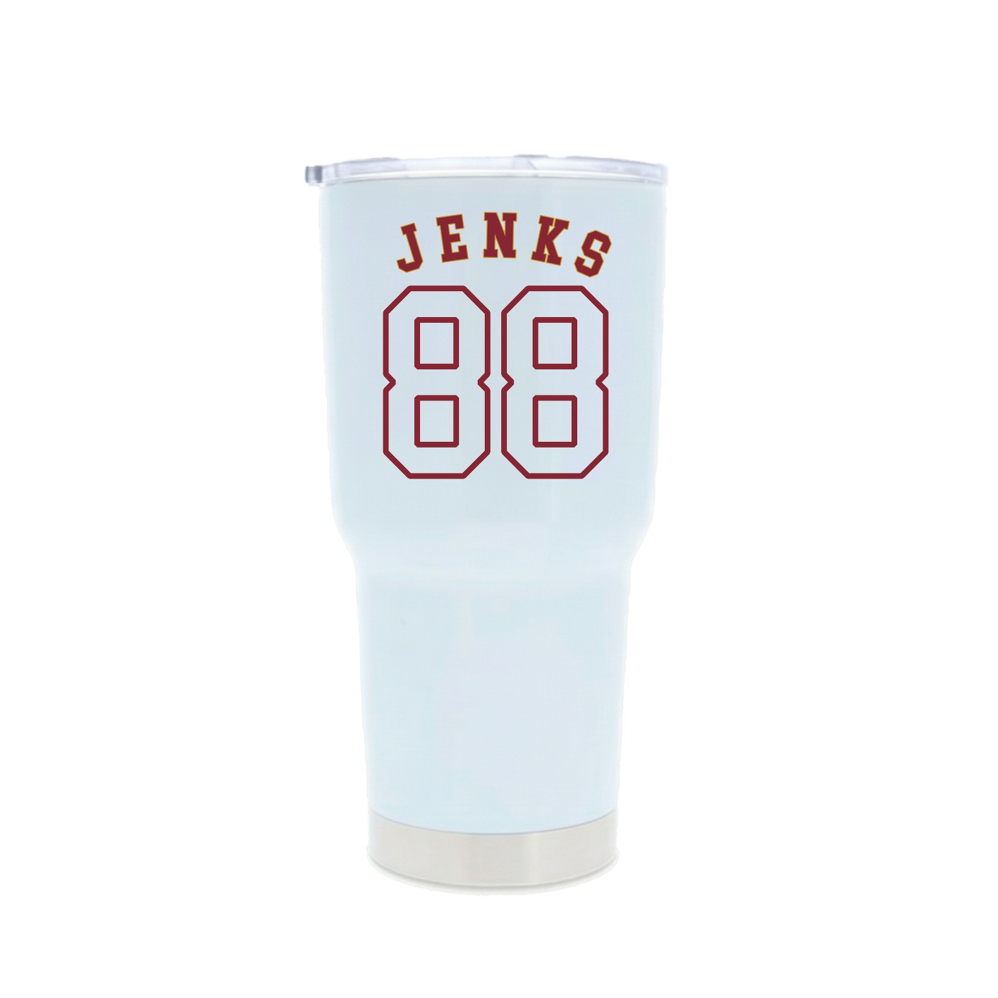 30oz Stainless Steel Tumbler — Shirsey Arch in White