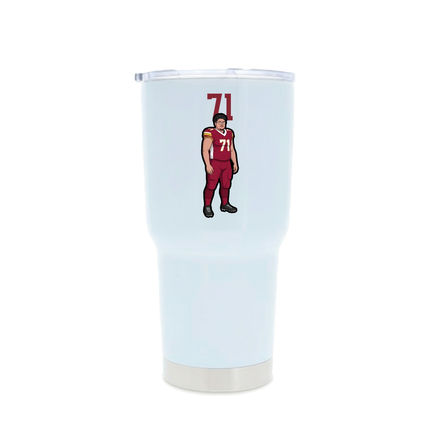 30oz Stainless Steel Tumbler — Number Top in White