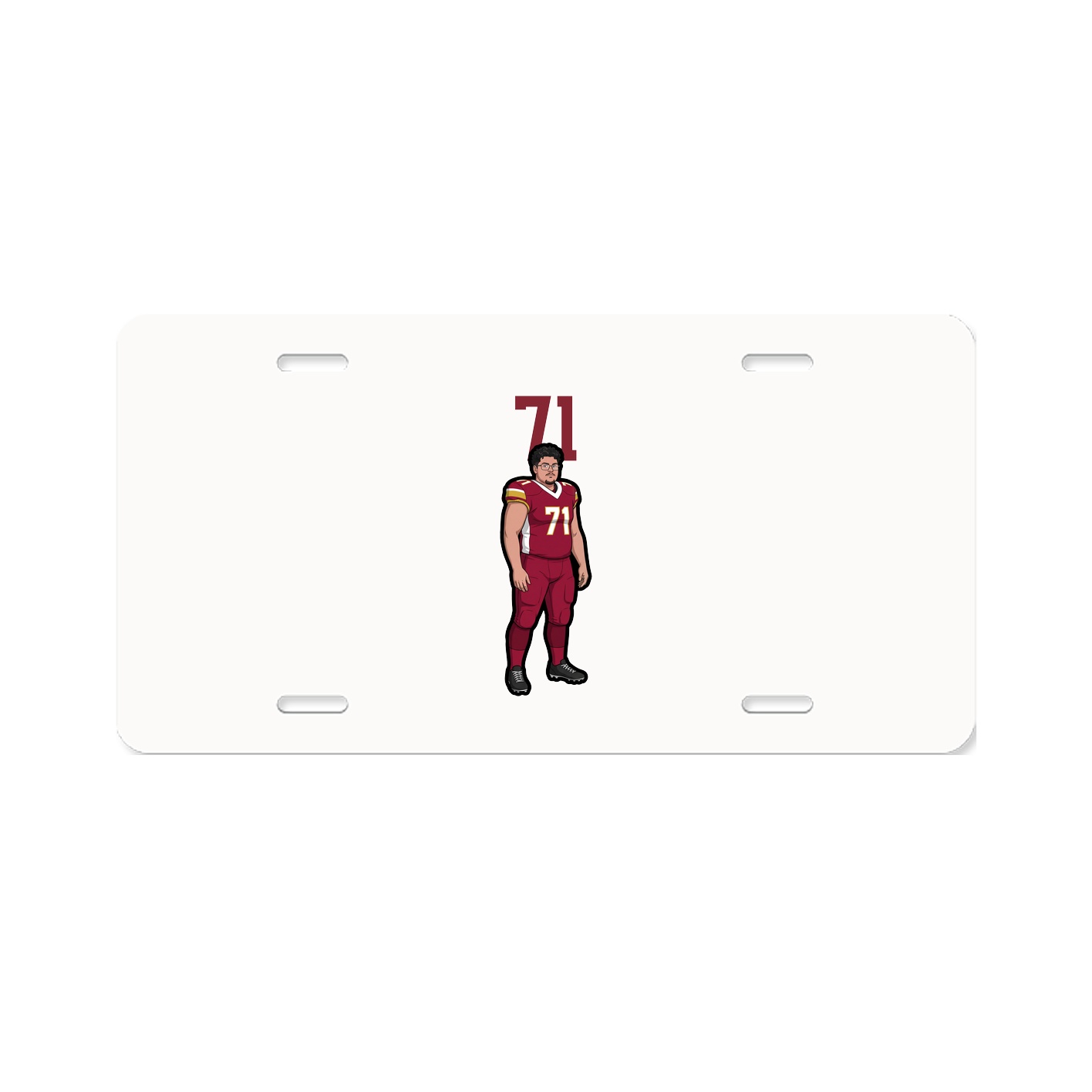 License Plate — Number Top in Classic