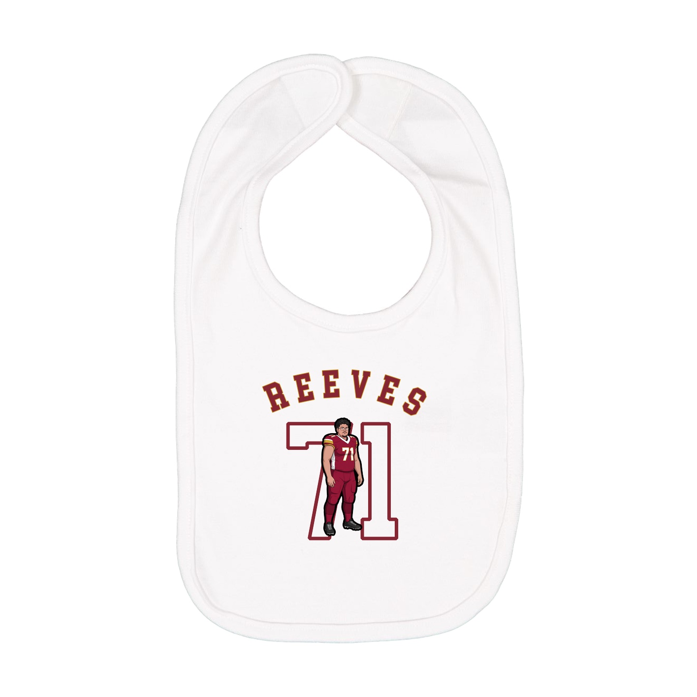 Infant Bib — Shirsey Arch in White