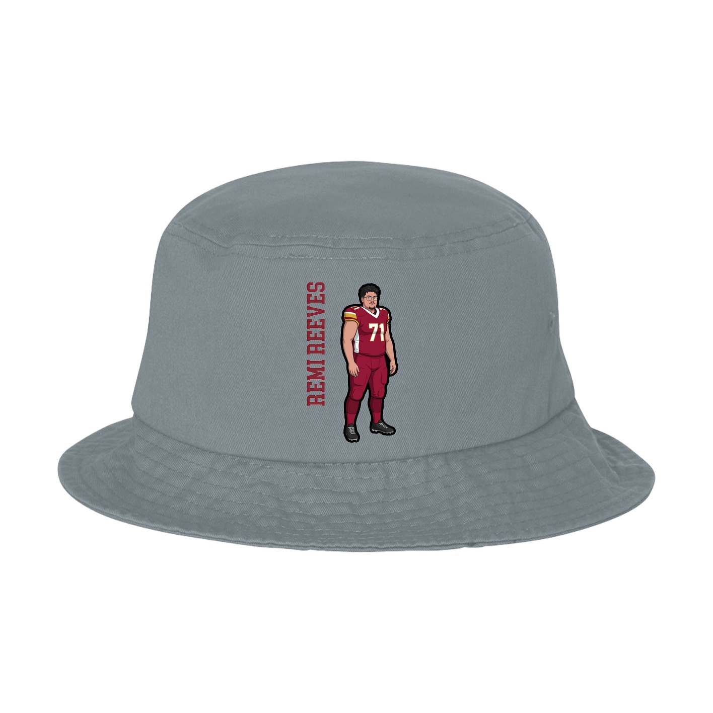 Bucket Cap — Name Vertical in Grey