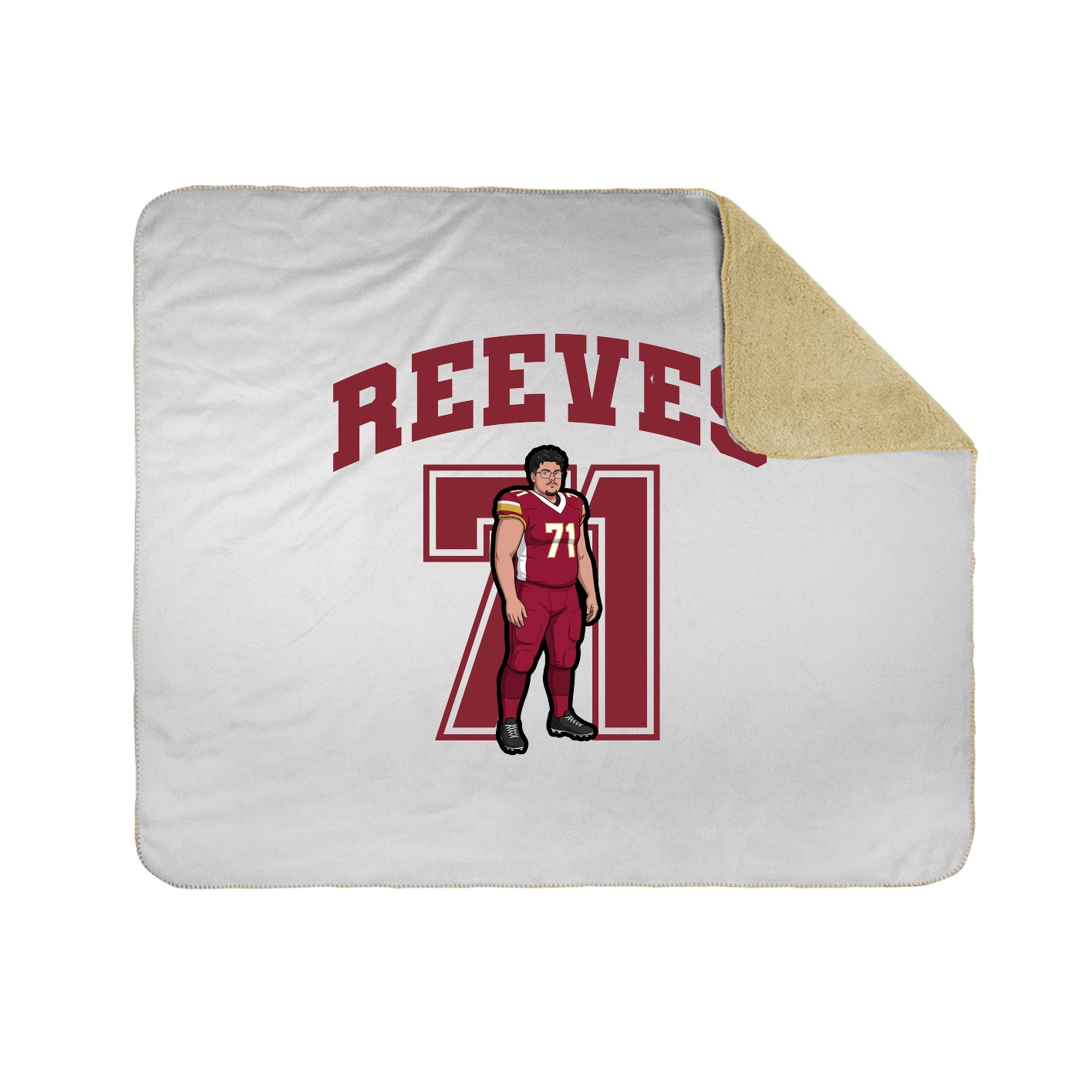 Throw Blanket — Number in White