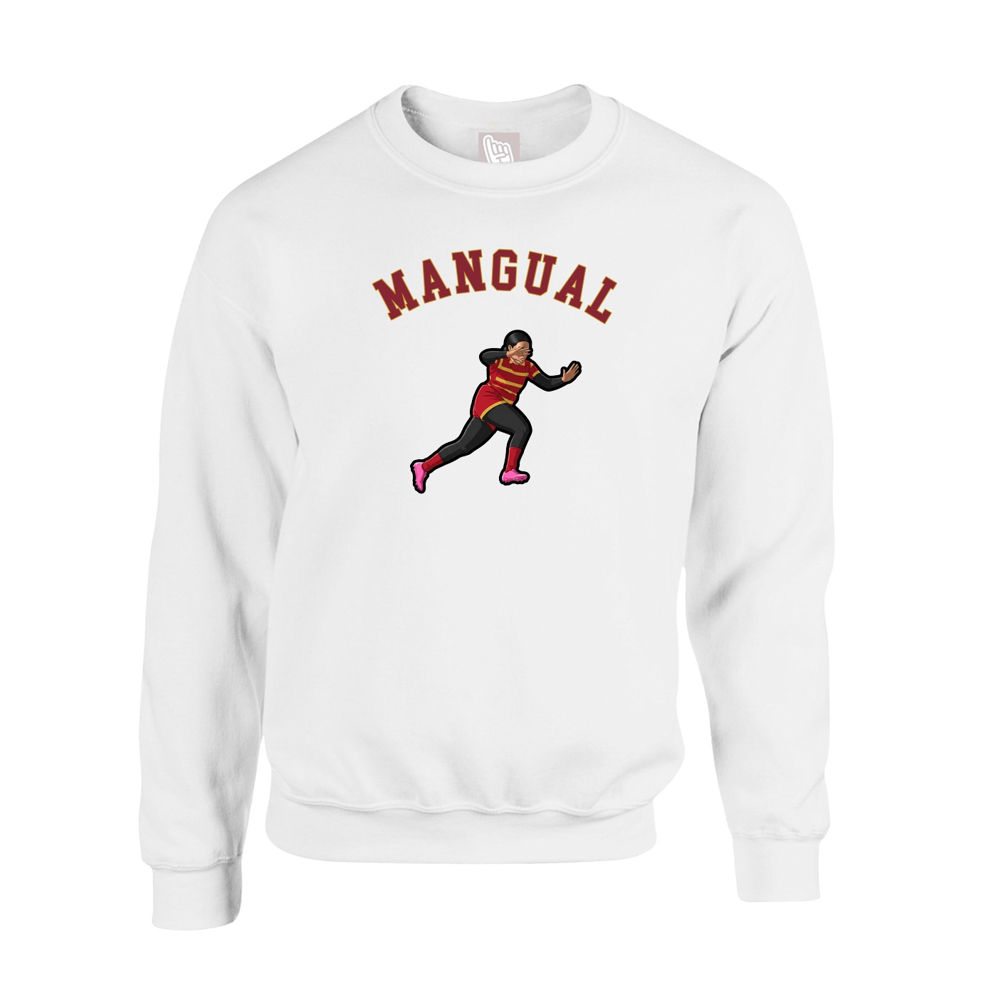 Fleece Crew — Shirsey Arch in White