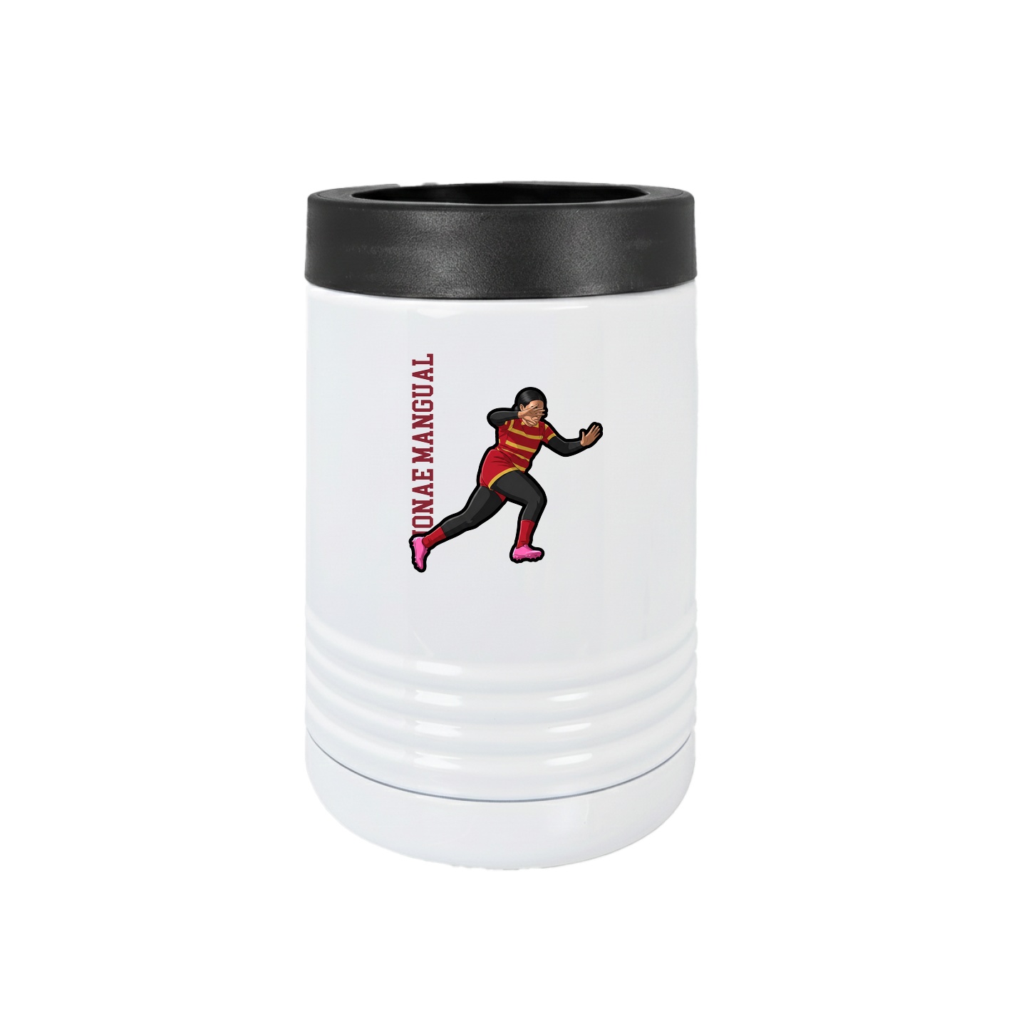 Beverage Holder — Name Vertical in White