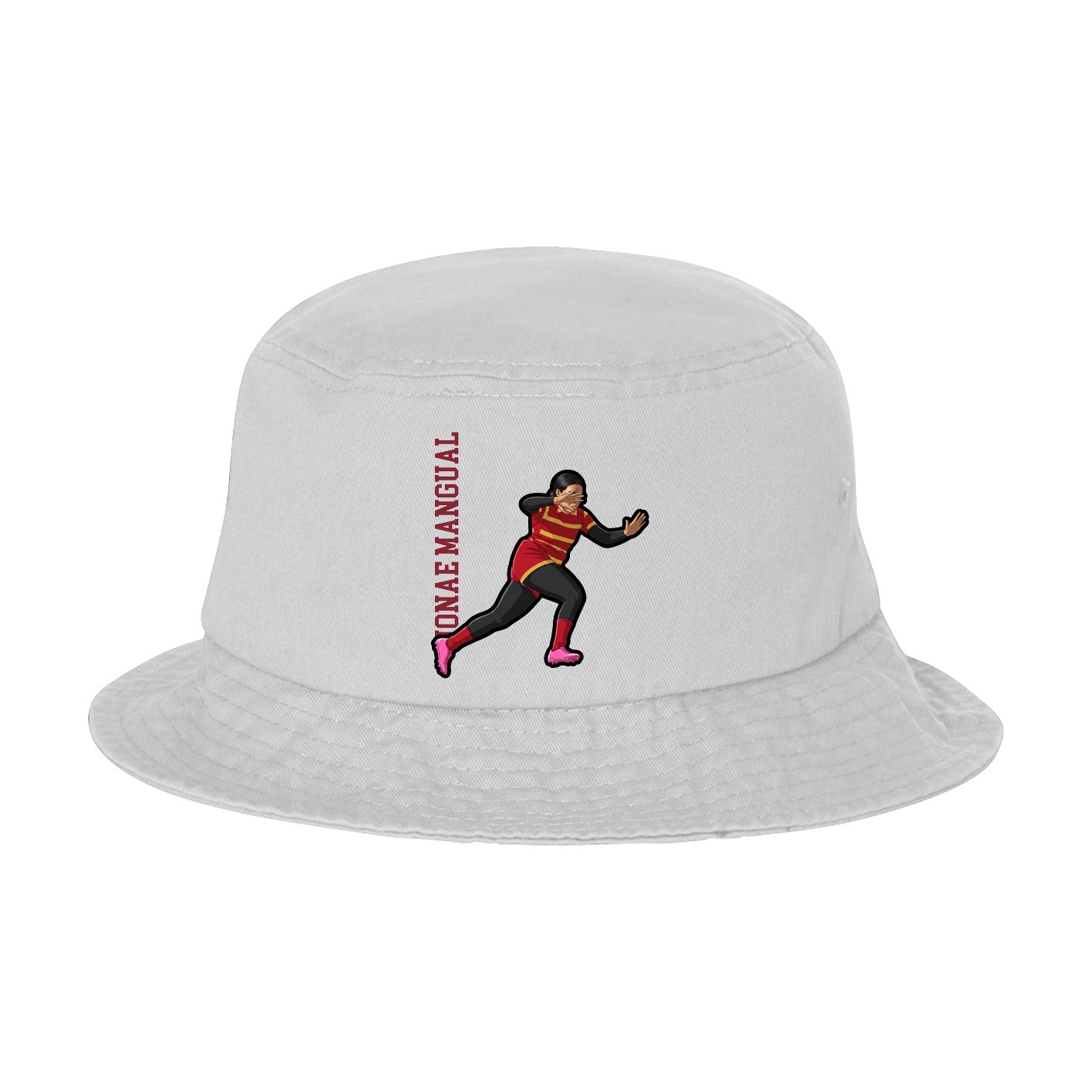 Bucket Cap — Name Vertical in White